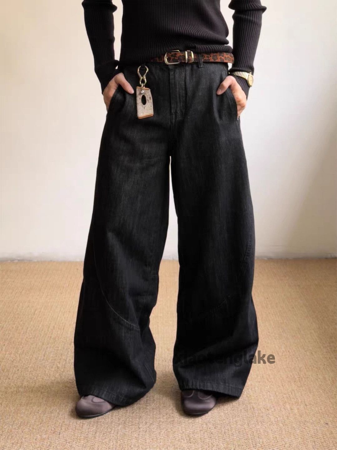 Jean xz vintage wide Leg loose hiphop flared y2k jeans Size US 33 - 7 Thumbnail