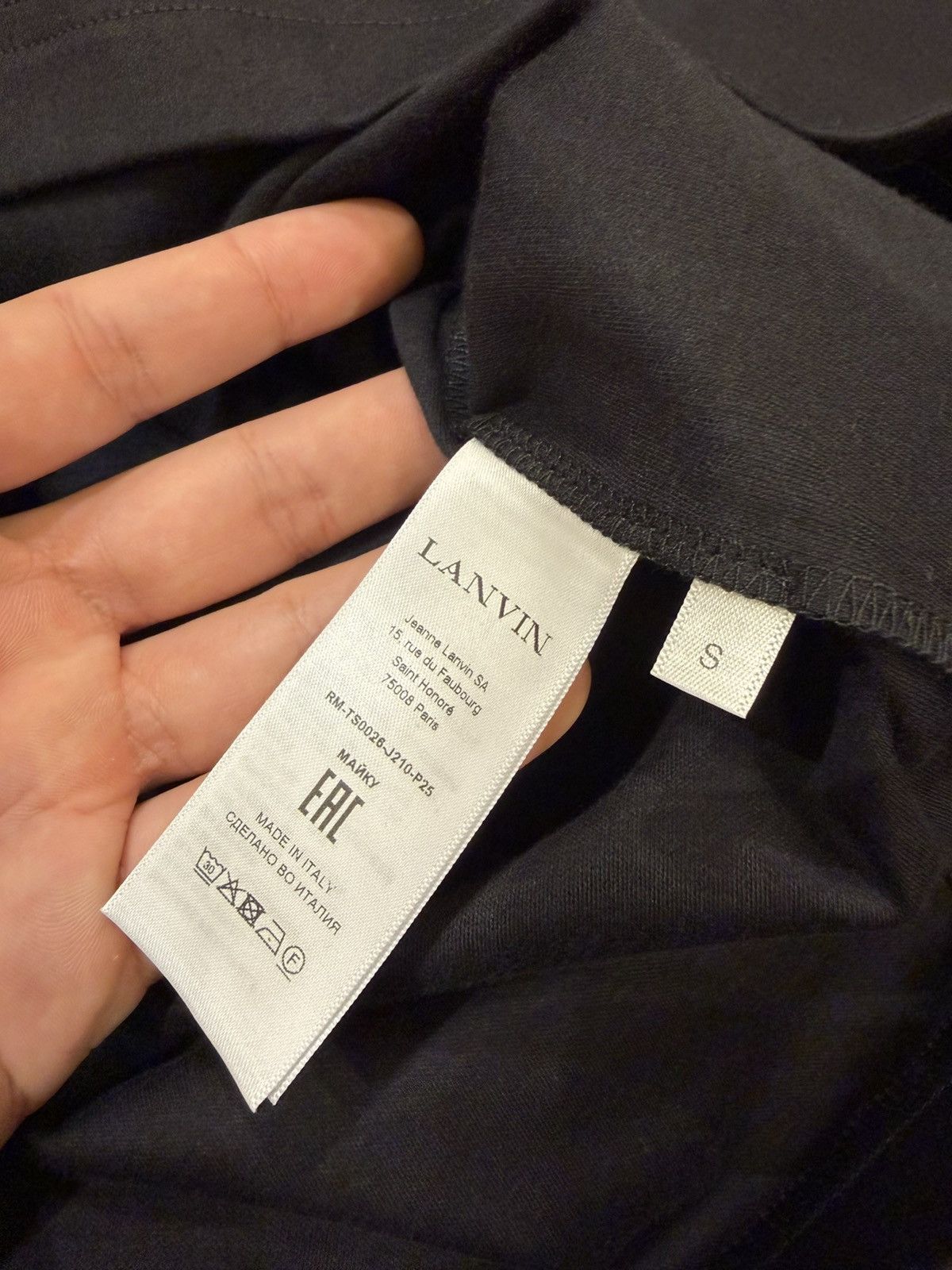 Lanvin Lanvin Embroidered Logo Tee Size US S / EU 44-46 / 1 - 4 Thumbnail