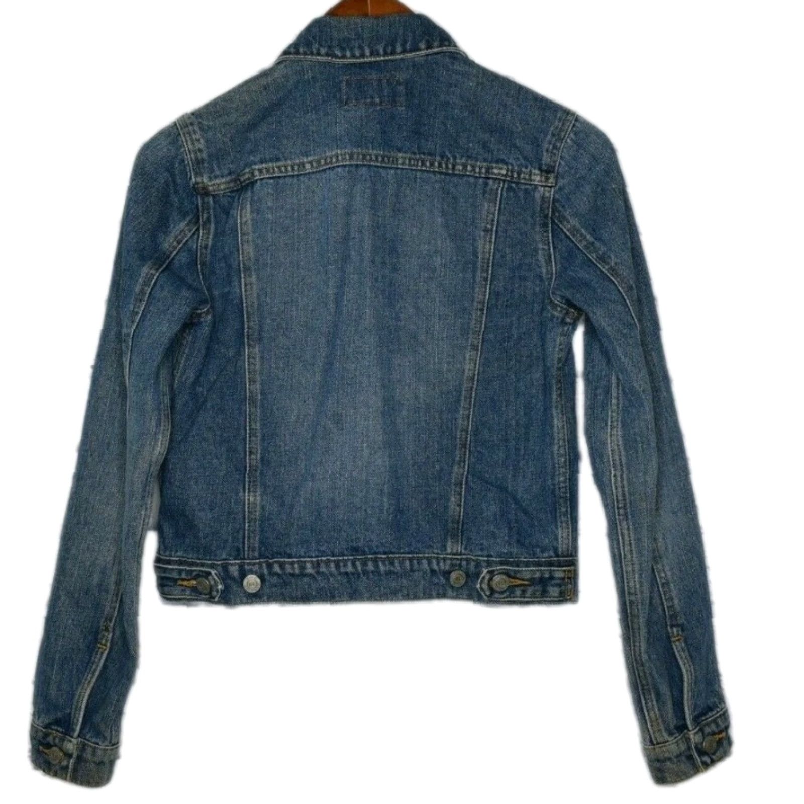 Polo Ralph Lauren VINTAGE Polo Ralph Lauren Denim Trucker Jacket Womens XS Distressed Denim Blue Size XS / US 0-2 / IT 36-38 - 2 Thumbnail