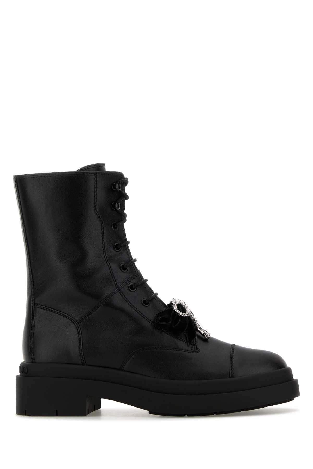 Black Leather Averi Boots
