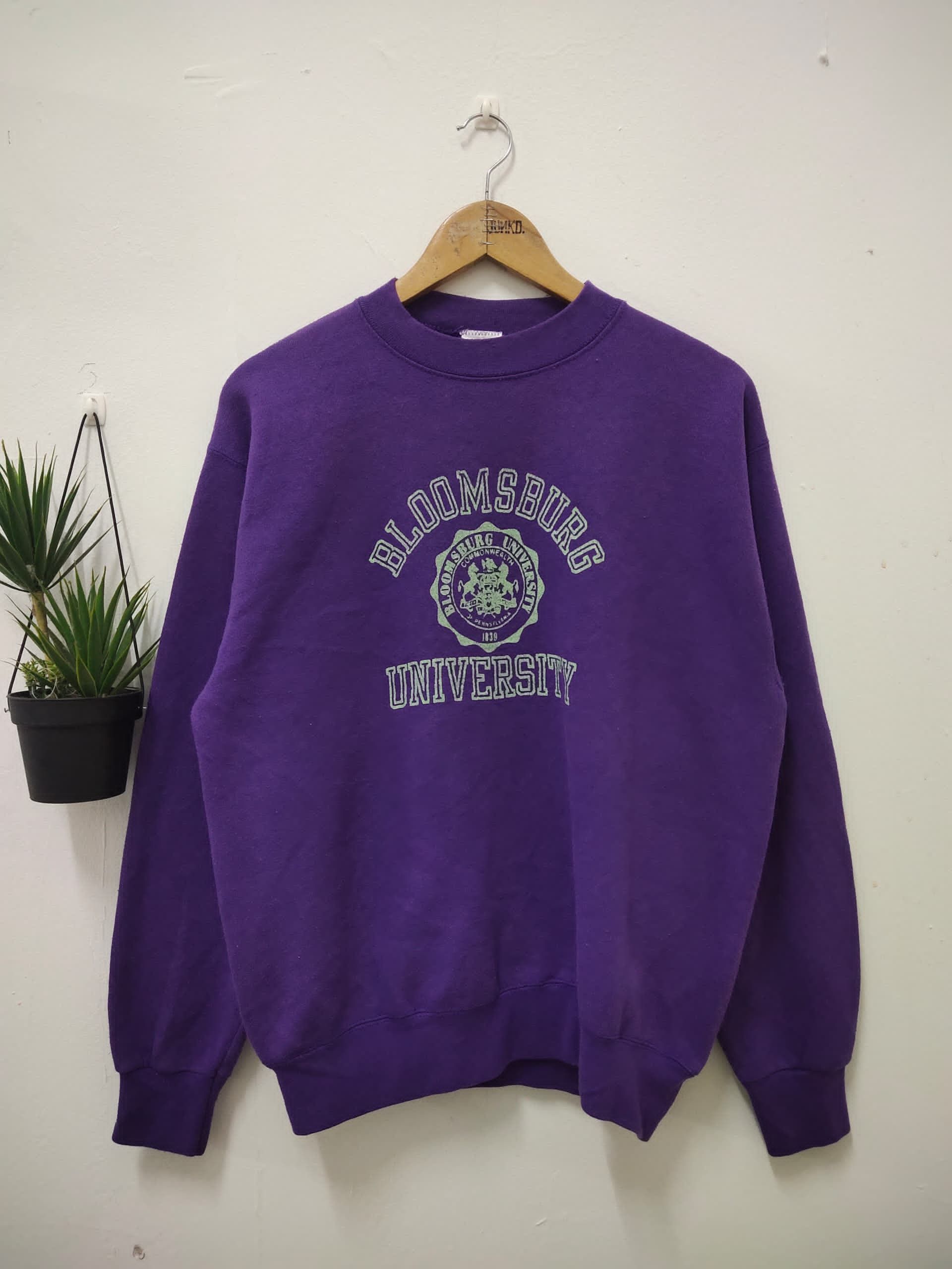 Vintage Vintage 90s Bloomburg University College crewneck sweatshirt Size US XL / EU 56 / 4 - 1 Thumbnail