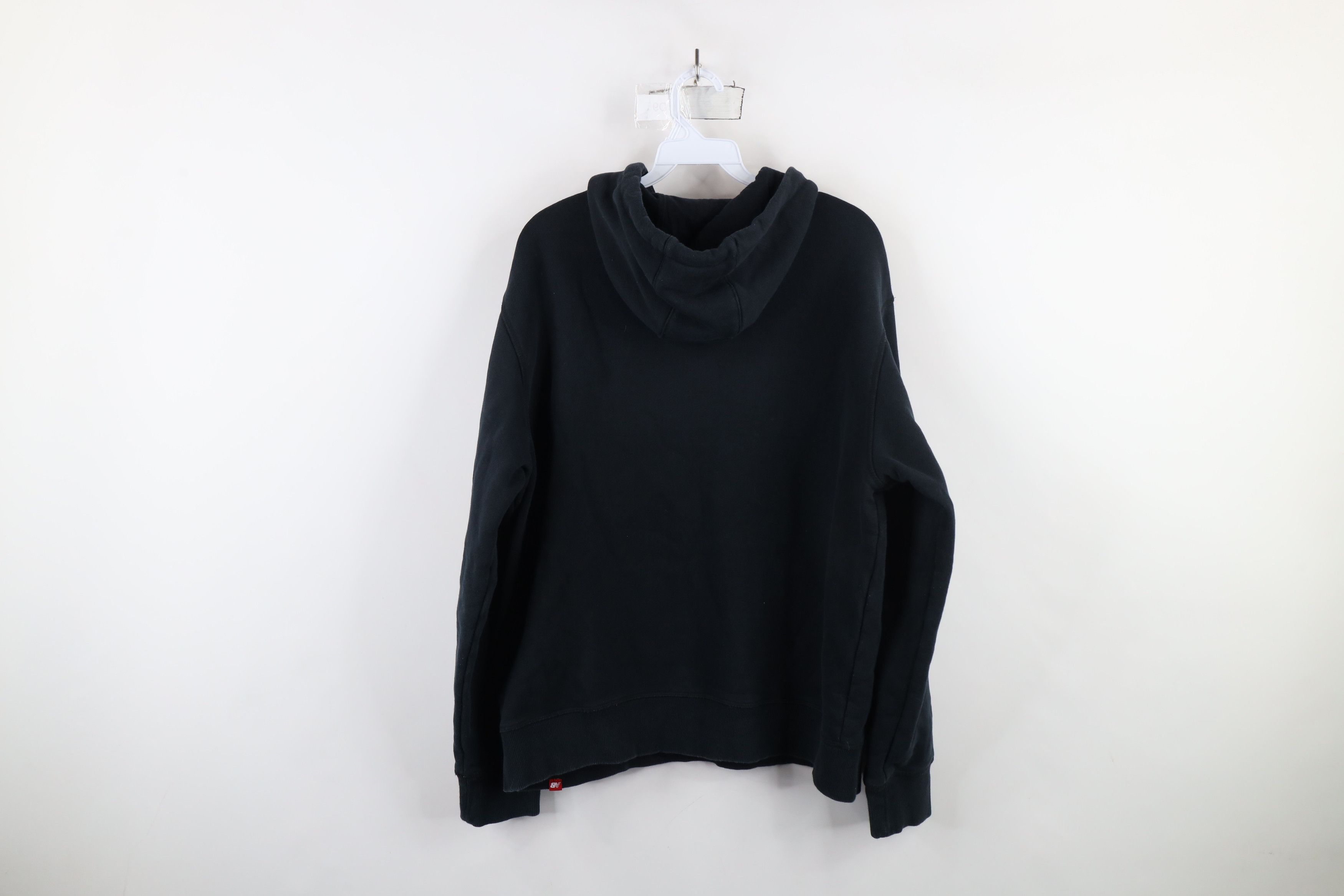 New Balance × Vintage Vintage Y2K New Balance Felt Logo Hoodie Sweatshirt Black Size L / US 10 / IT 46 - 12 Thumbnail