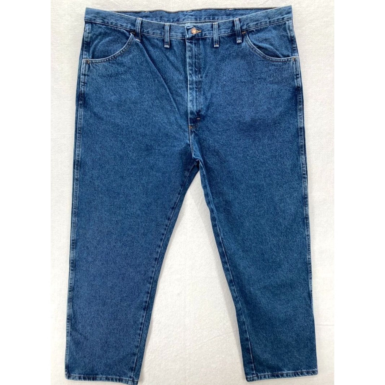 Denime Rustler Mens 46x30 Jeans Straight Denim Blue Reg Size US 30 / EU 46 - 2 Thumbnail
