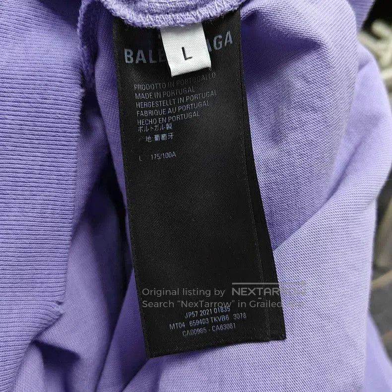 Balenciaga Balenciaga Purple Logo Distressed Hoodie. Size US L / EU 52-54 / 3 - 5 Thumbnail