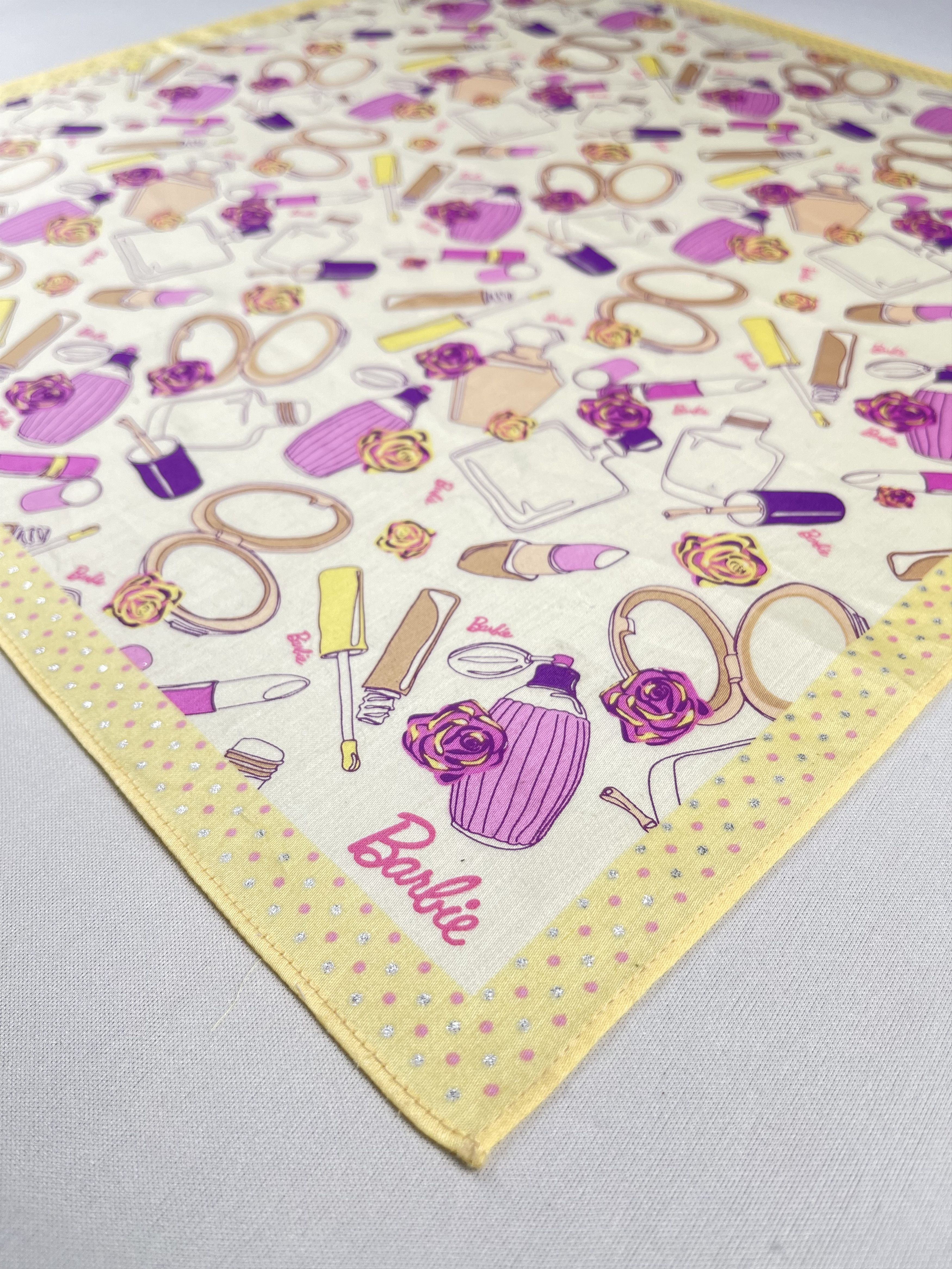 Japanese Brand Vintage Barbie Handkerchief Pocket Square Bandana HM0085 Size ONE SIZE - 4 Thumbnail