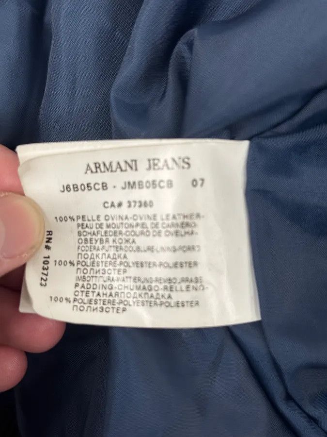 Armani 2000s Armani Dark Brown Leather Jacket Size US L / EU 52-54 / 3 - 12 Thumbnail
