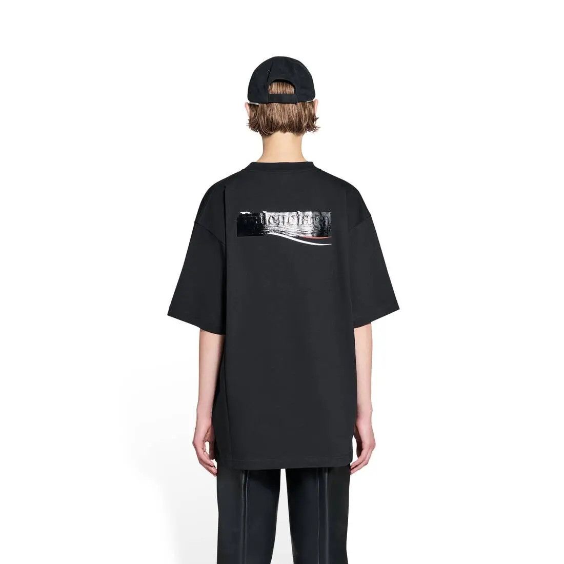 Balenciaga o1la1rc1a0625 Gaffer T-Shirt Large Fit in Black Size XXS / US 00 / IT 34 - 2 Thumbnail