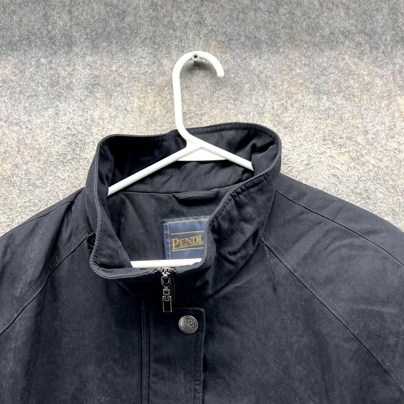 Pendleton VINTAGE Pendleton Jacket Womens Large Black Canvas Full Zip Collared Pockets Lined Size L / US 10 / IT 46 - 6 Thumbnail