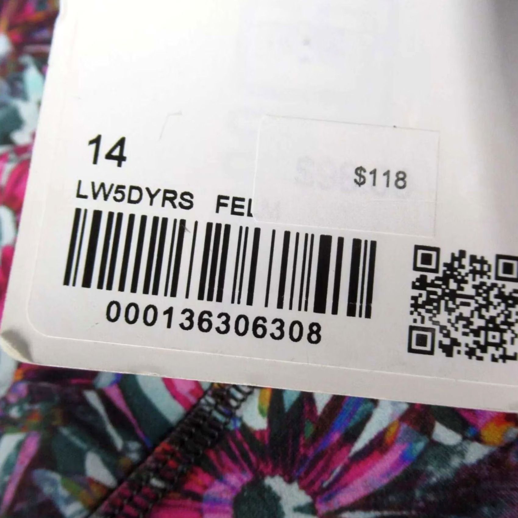 Lululemon Lululemon Base Pace HR Tight Leggings Women 14W Ankle Floral Fleece 28in Inseam Multicolor Running Gym Training Activewear Womens Size 36" / US 14 / IT 50 - 4 Thumbnail