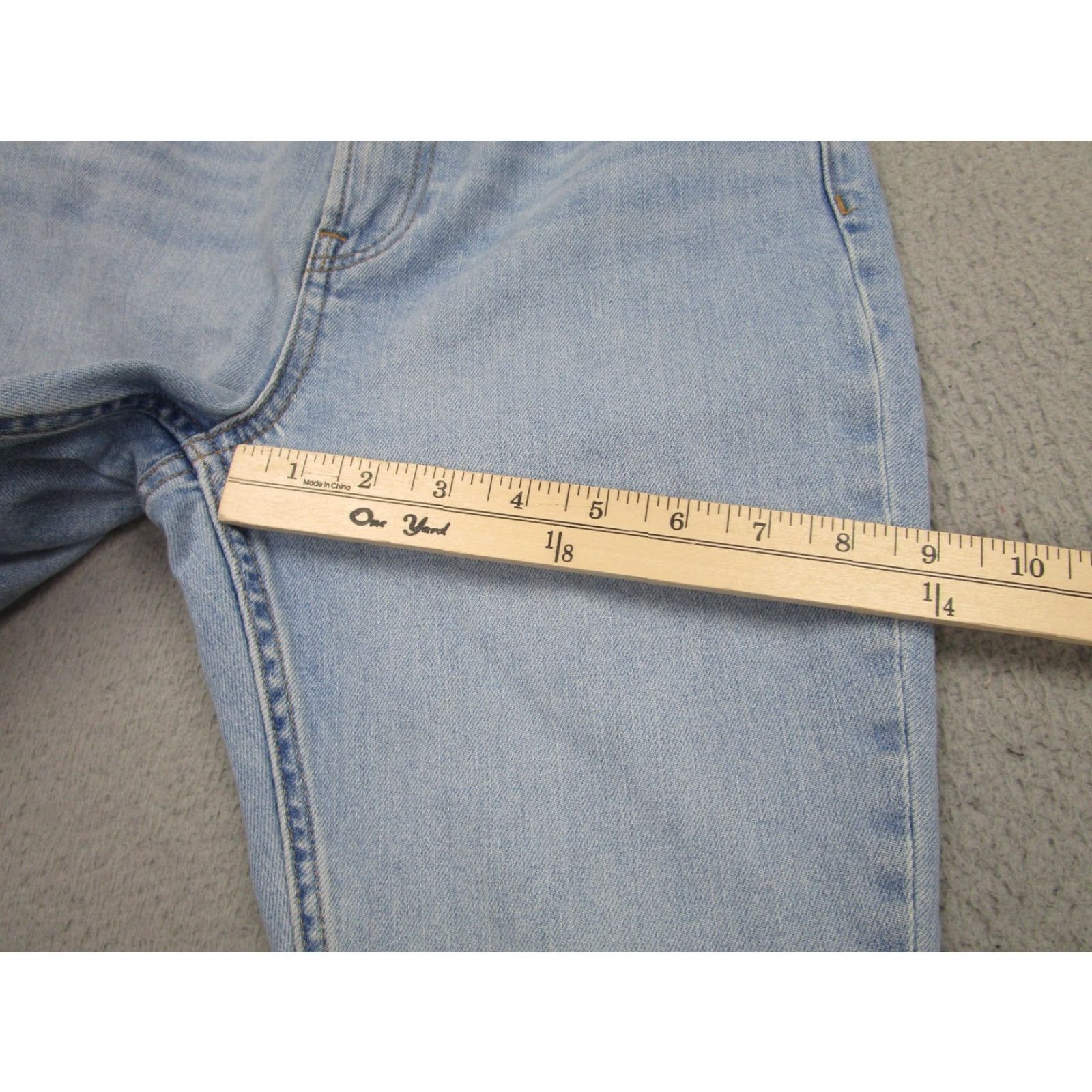 Everlane Everlane Jeans Womens 27 Light Wash Straight Leg Raw Hem Distressed Denim Size 27" / US 4 / IT 40 - 6 Thumbnail