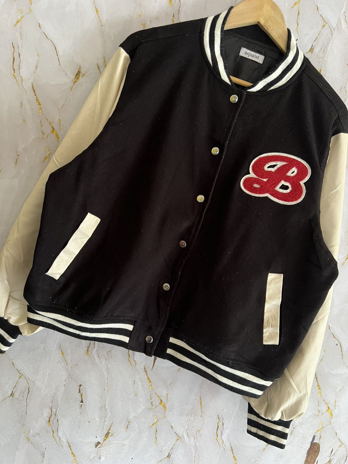 Japanese Brand 💀 AQUAIST VARSITY – STREET WAR JACKET 💀 Size US L / EU 52-54 / 3 - 7 Thumbnail