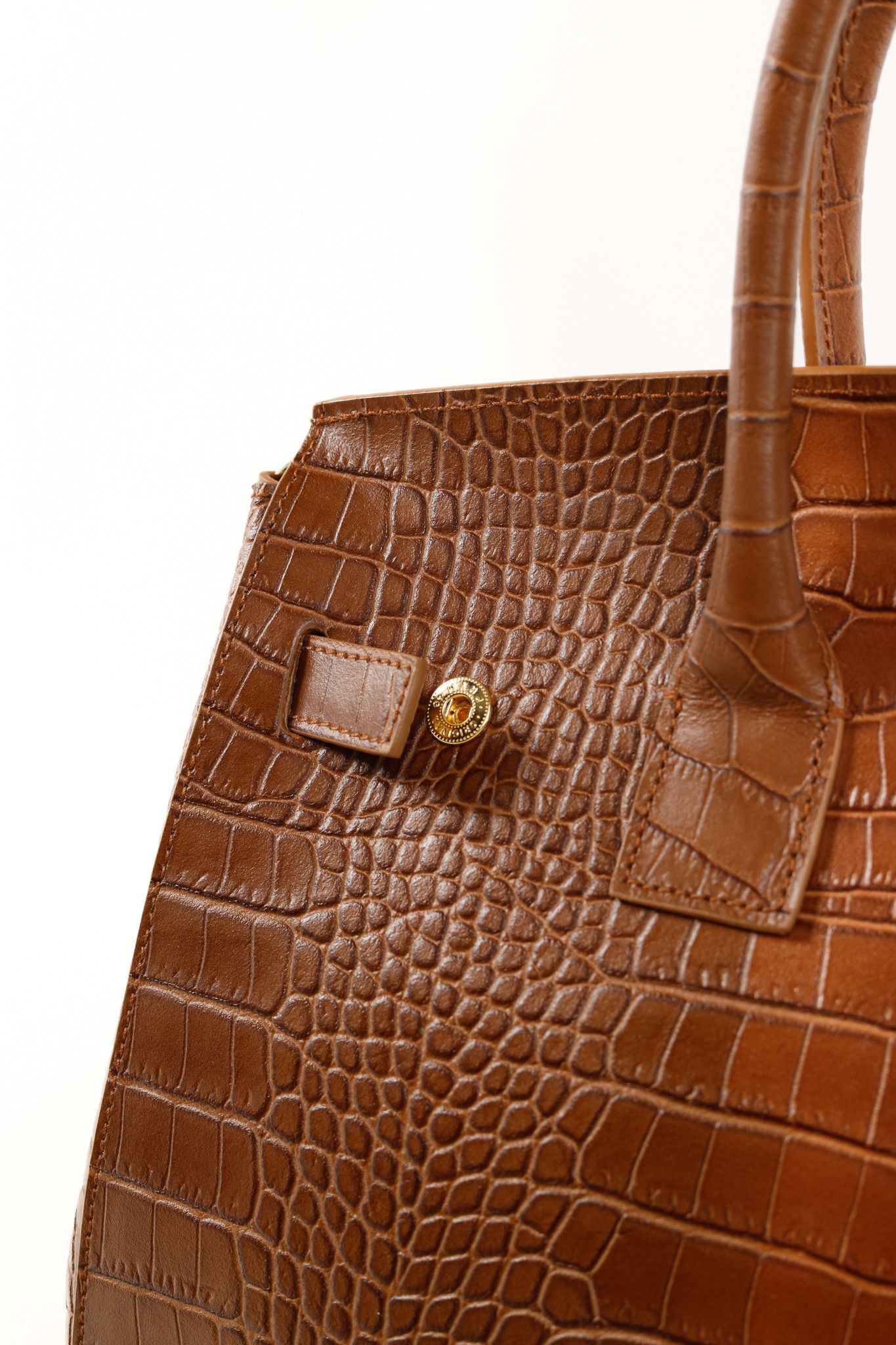 Designer Teddy Blake Gigi Croco Top Handle Leather Handbag Size ONE SIZE - 10 Thumbnail