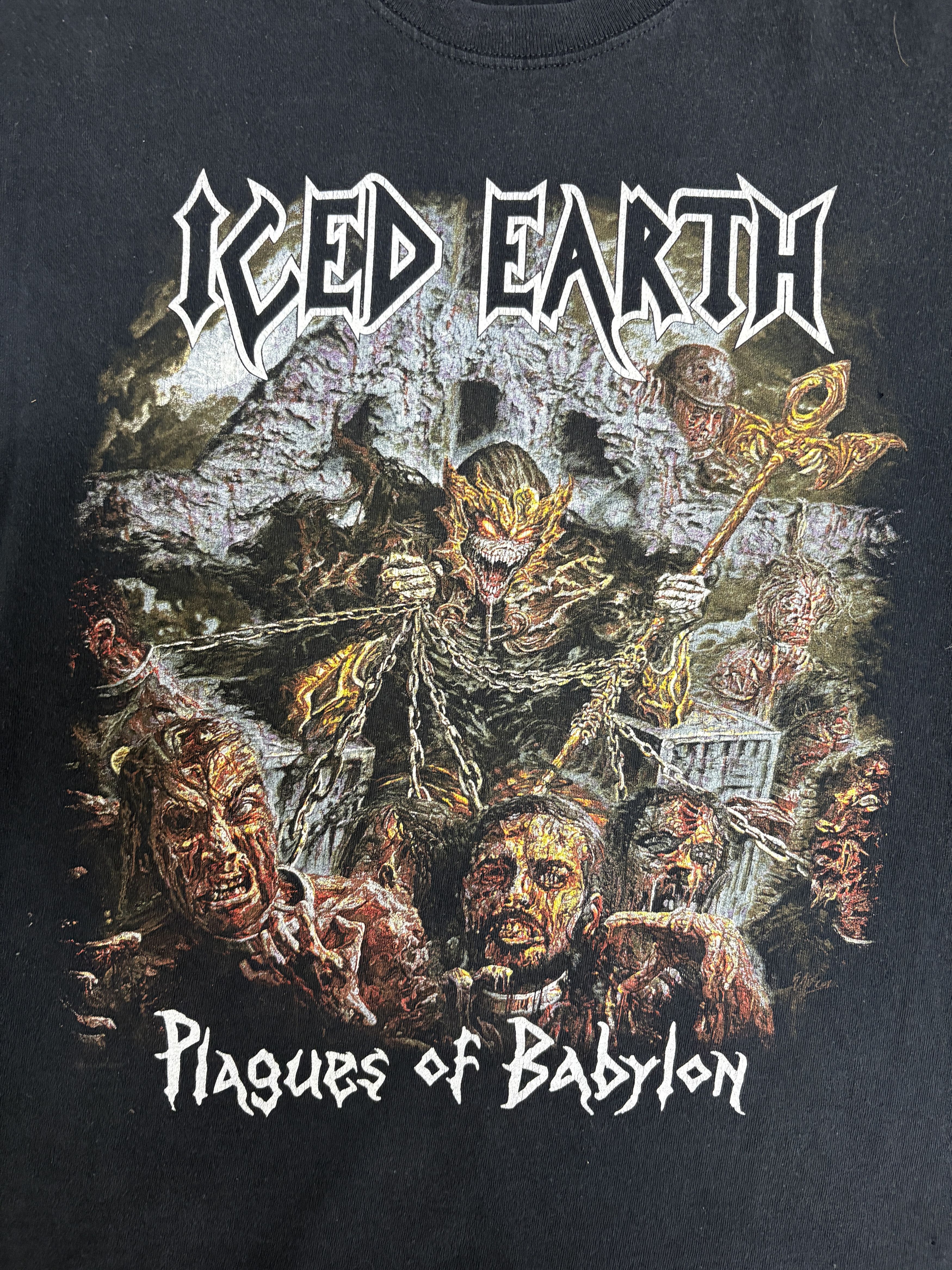 Vintage Iced Earth Plagues of Babylon Vintage Heavy Metal T-Shirt Size US M / EU 48-50 / 2 - 2 Thumbnail