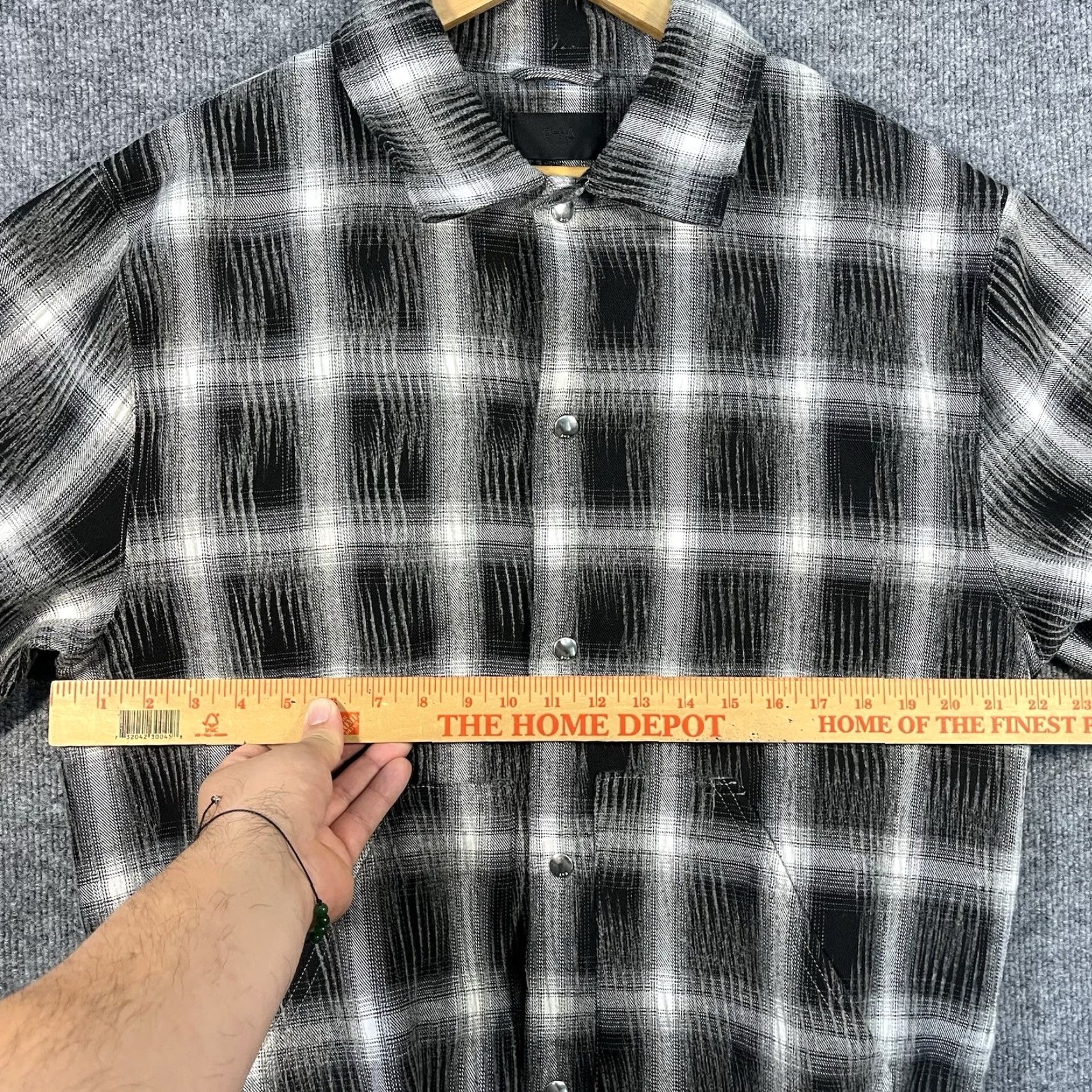 Rta RTA Jacket Shirt Black Plaid Flannel Regular Size L Mens Early 2000s Colorful Fall Winter Short Snaps Budget MSRP 495 Size US L / EU 52-54 / 3 - 3 Thumbnail