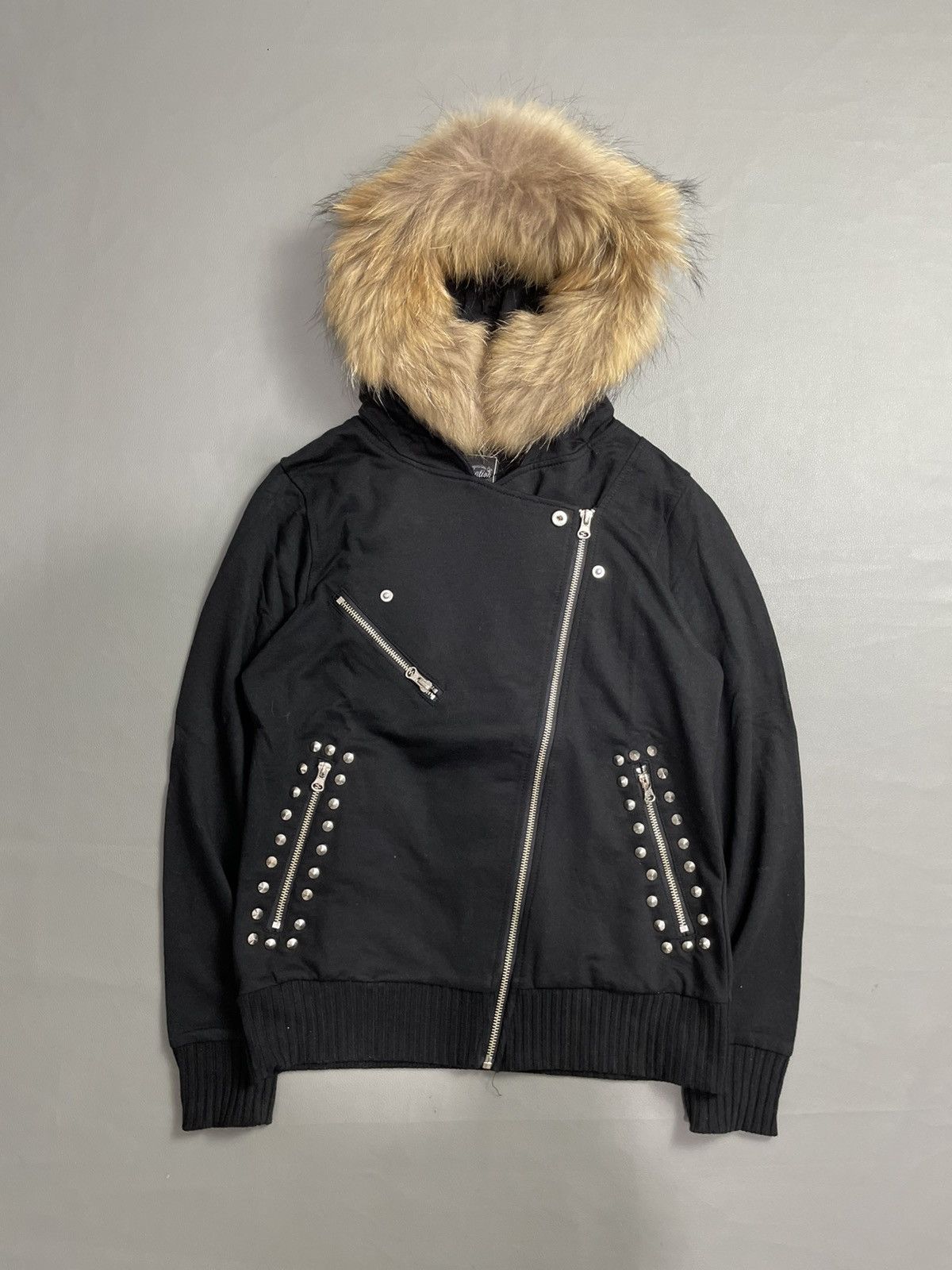Japanese Brand Imagination Punk Studded Fur Hoodie zip Size US M / EU 48-50 / 2 - 1 Thumbnail