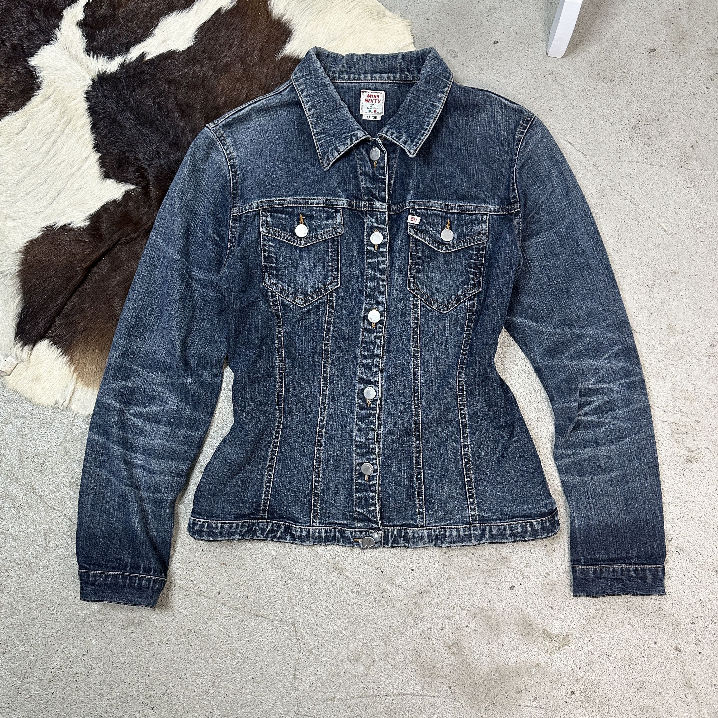 Miss Sixty × Vintage Miss Sixty Y2K Vintage Fitted Denim Jacket Size M / US 6-8 / IT 42-44 - 2 Thumbnail