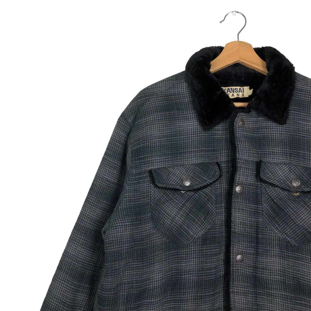 Japanese Brand × Vintage 🔥VINTAGE FLANNEL WORK SHIRT JACKET KANSAI JEANS JAPAN Size US L / EU 52-54 / 3 - 7 Thumbnail