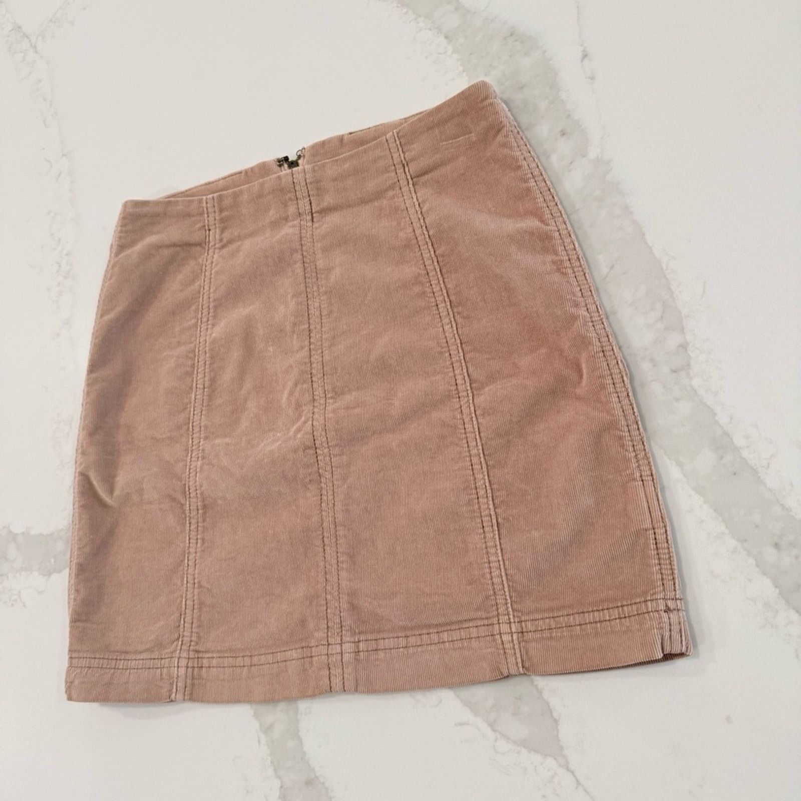 Free People Free People Modern Femme Corduroy Mini Skirt Womens 2 Taupe Size 26" / US 2 / IT 38 - 6 Thumbnail