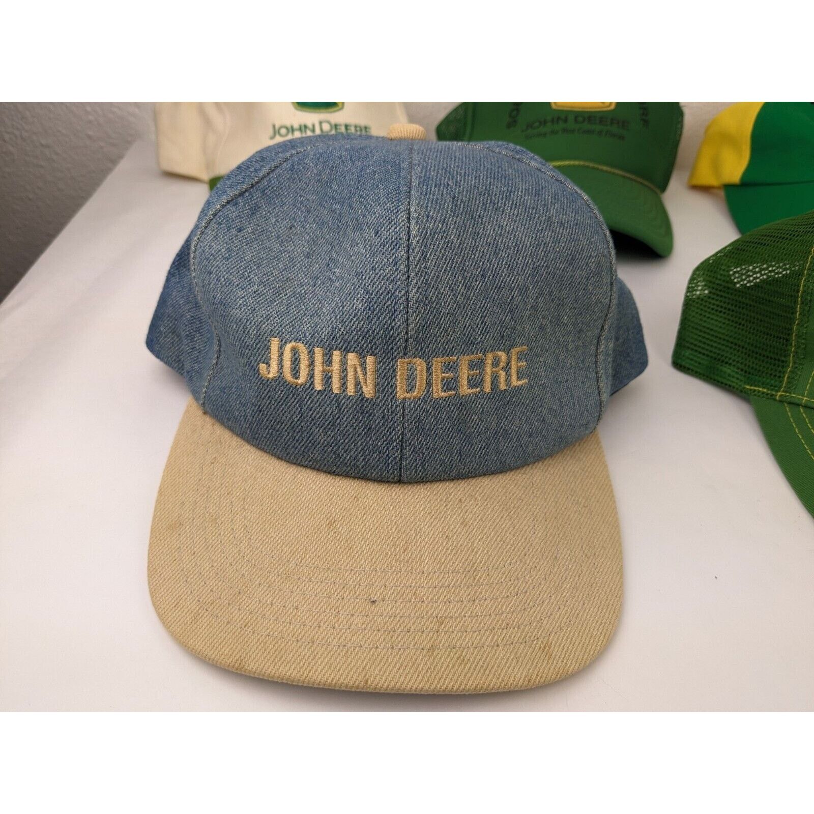 John Deere 5 John Deere Hats Yellow Green Deer Logo Farm Baseball Caps Size ONE SIZE - 2 Thumbnail