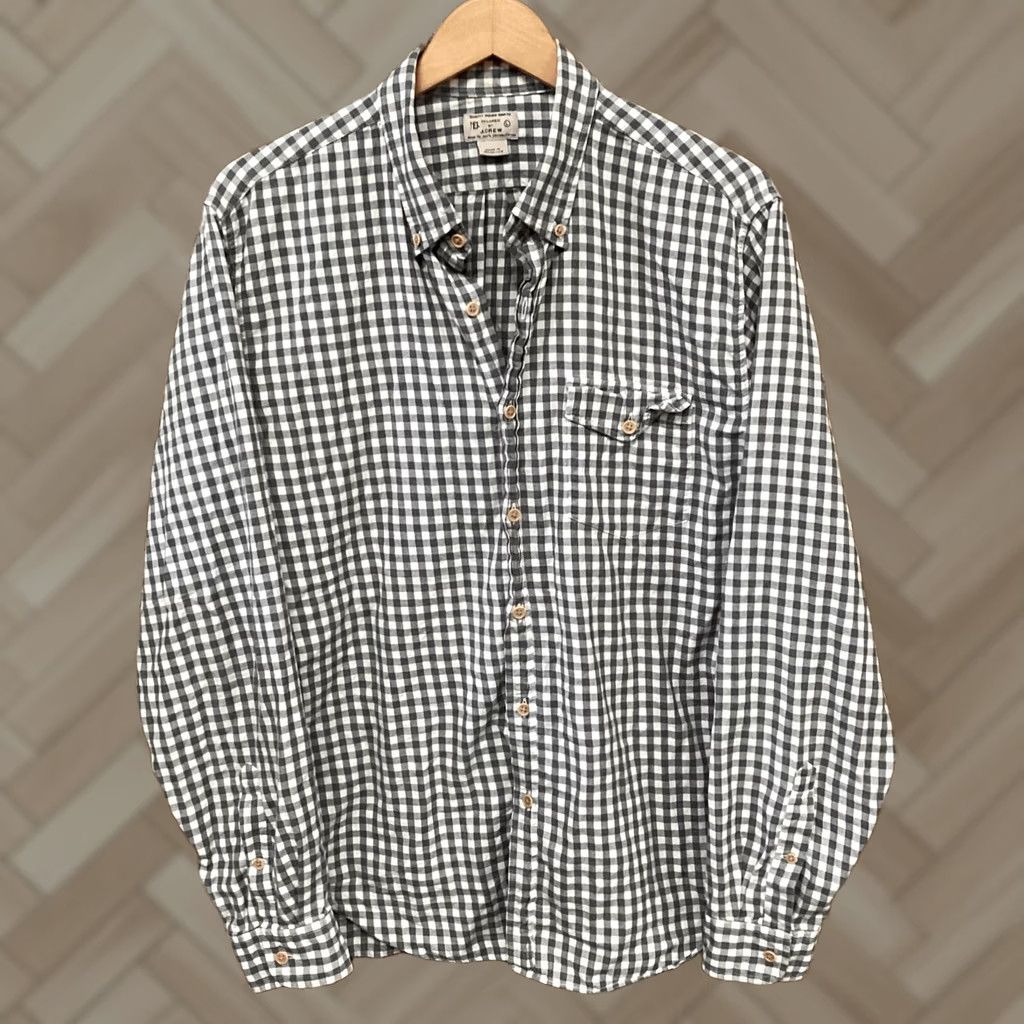 J.Crew J. Crew Mens Large Button Up Shirt Long Sleeve Blue White Check Casual Size US L / EU 52-54 / 3 - 1 Thumbnail