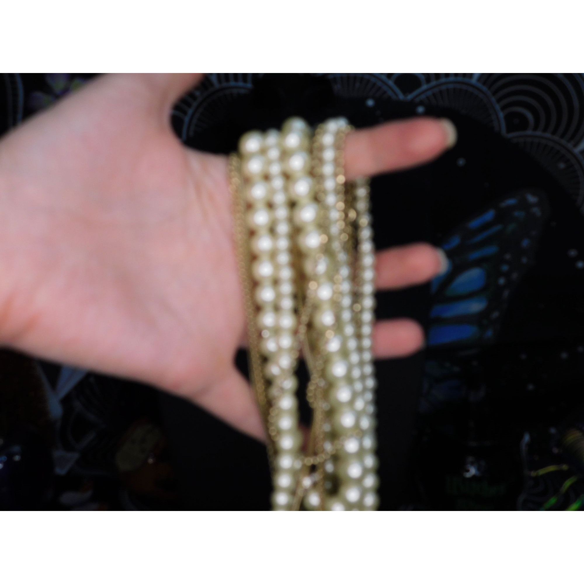 Other Multilayer Hollywood Glam Faux Pearl And Gold Tone Chain Nec Size ONE SIZE - 6 Thumbnail