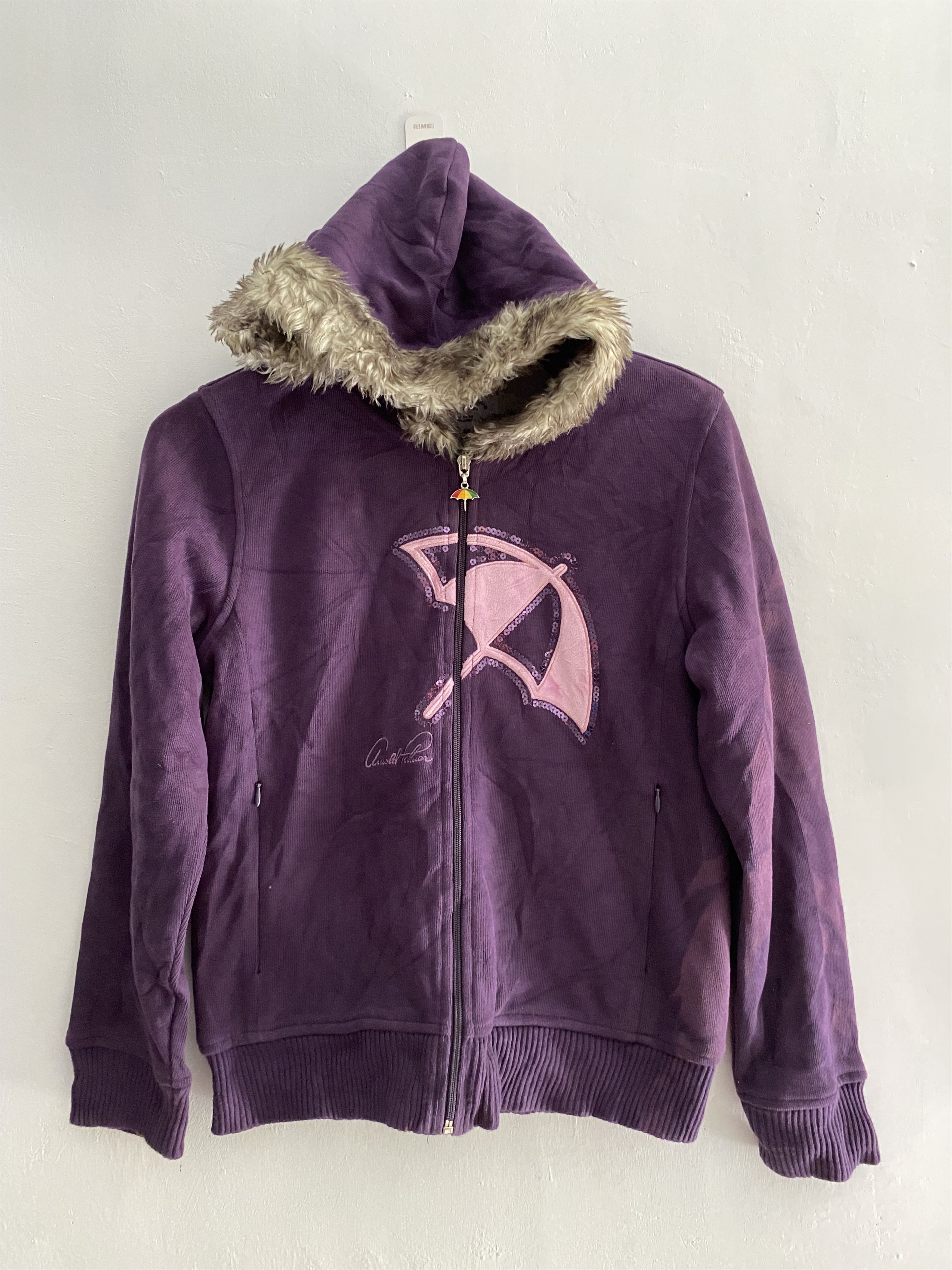 Hysteric Glamour × Japanese Brand Vintage arnold palmer faux fur bleached hoodie Size US S / EU 44-46 / 1 - 1 Thumbnail