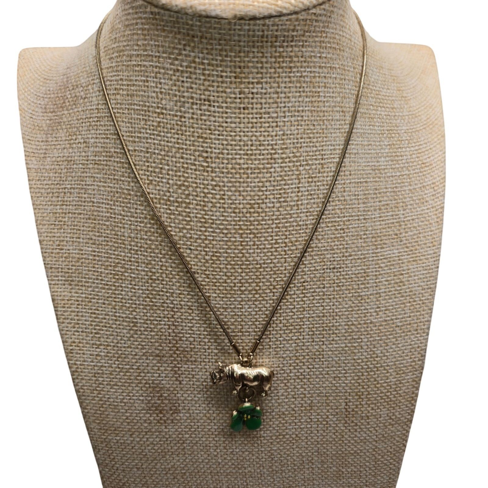 Vintage Vintage Pilgrim Danish Design Rhino Flower Charm Necklace Size ONE SIZE - 7 Thumbnail