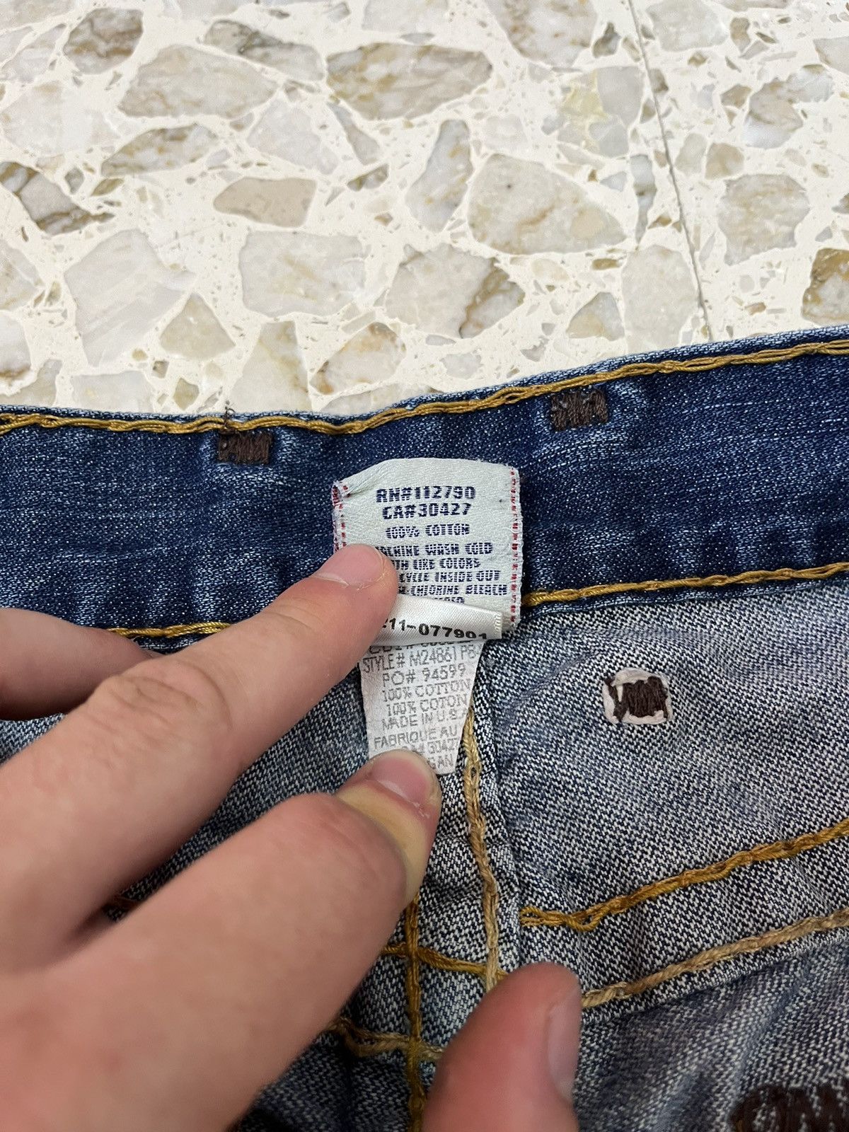 True Religion True Religion Vintage Y2k Blue Mustard Denim Jeans Pant Rare Size US 34 / EU 50 - 9 Thumbnail