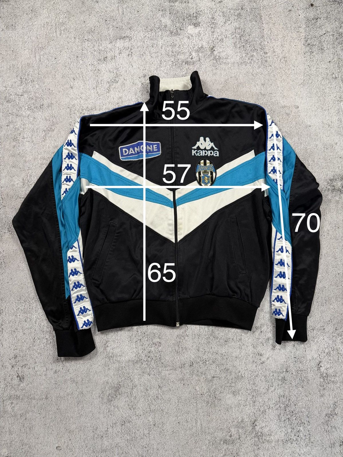 Kappa Juventus Baggio Home Tracktop 1993-94 DANONE Kappa Vintage!! Size US L / EU 52-54 / 3 - 14 Thumbnail
