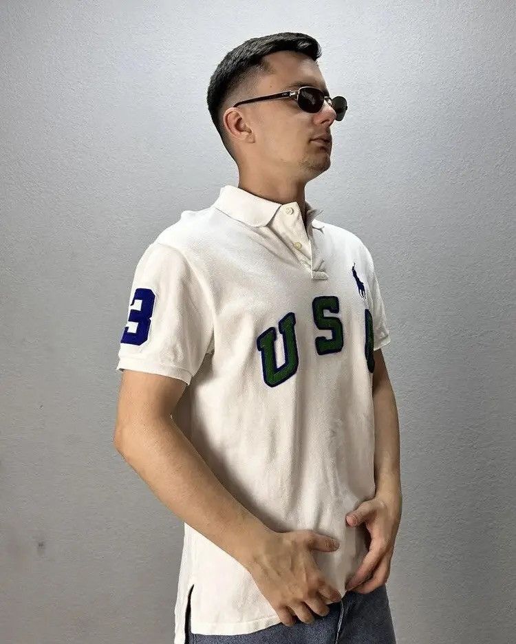 Polo Ralph Lauren × Ralph Lauren Vintage Polo Ralph Lauren Chaps USA Polo T-Shirt Size US L / EU 52-54 / 3 - 8 Thumbnail