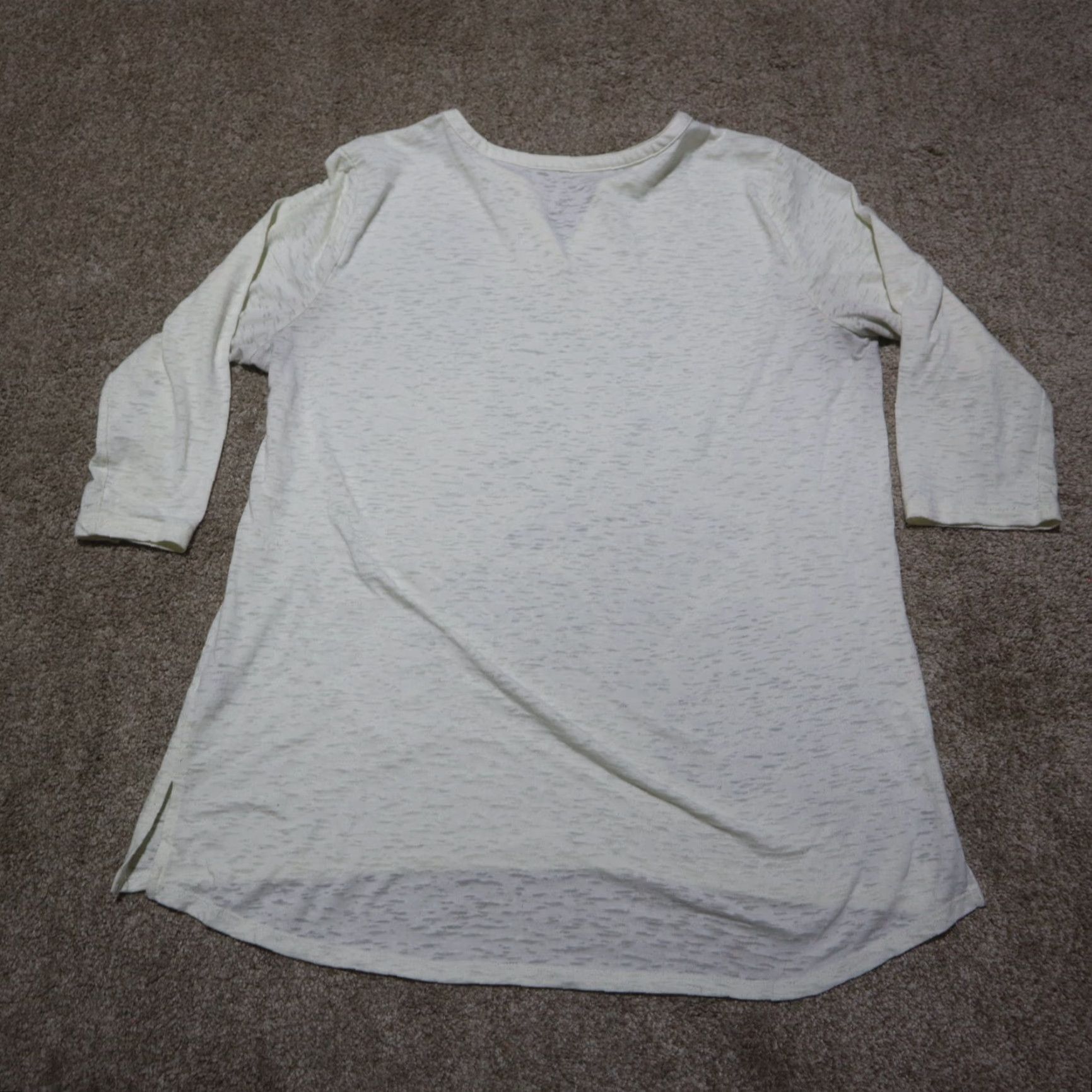Vintage St. John's Bay Shirt Womens Adult Large Ivory Floral Paisley Top Short Sleeve Scoop Neck Casual Blouse Rhinestones Modern 90s Theme Size L / US 10 / IT 46 - 8 Thumbnail