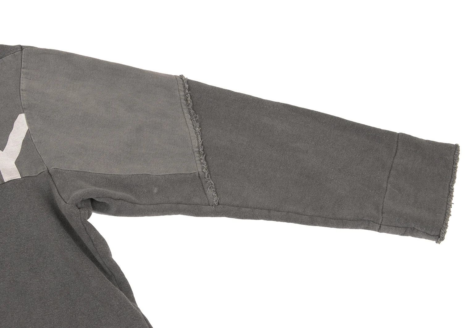 Yohji Yamamoto Half Logo Cut-Off Pile Sweatshirt in Gray Size US L / EU 52-54 / 3 - 5 Thumbnail