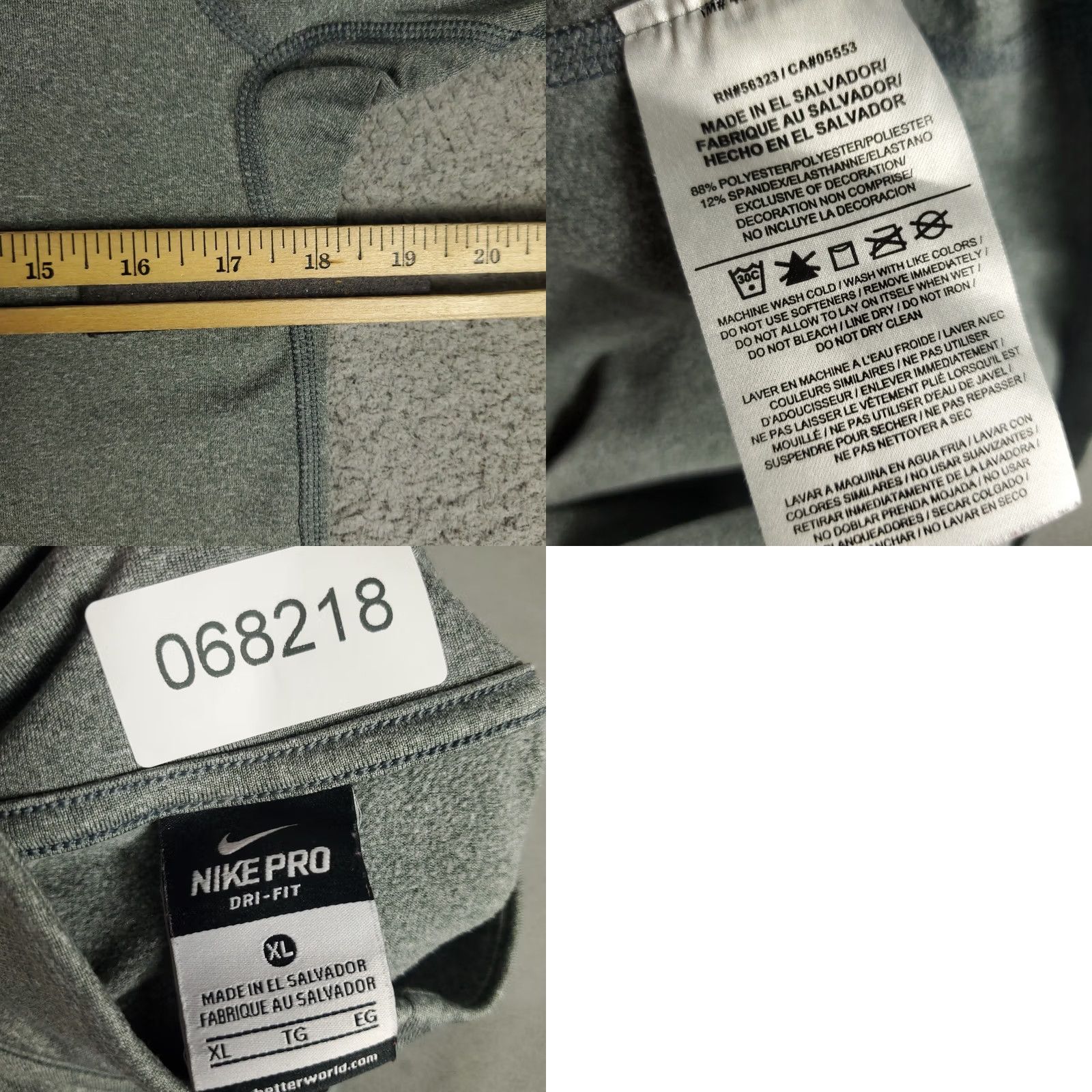 Nike Nike Sweater Womens XL Gray Dri Fit 1/4 Zip Pullover Size XL / US 12-14 / IT 48-50 - 8 Thumbnail