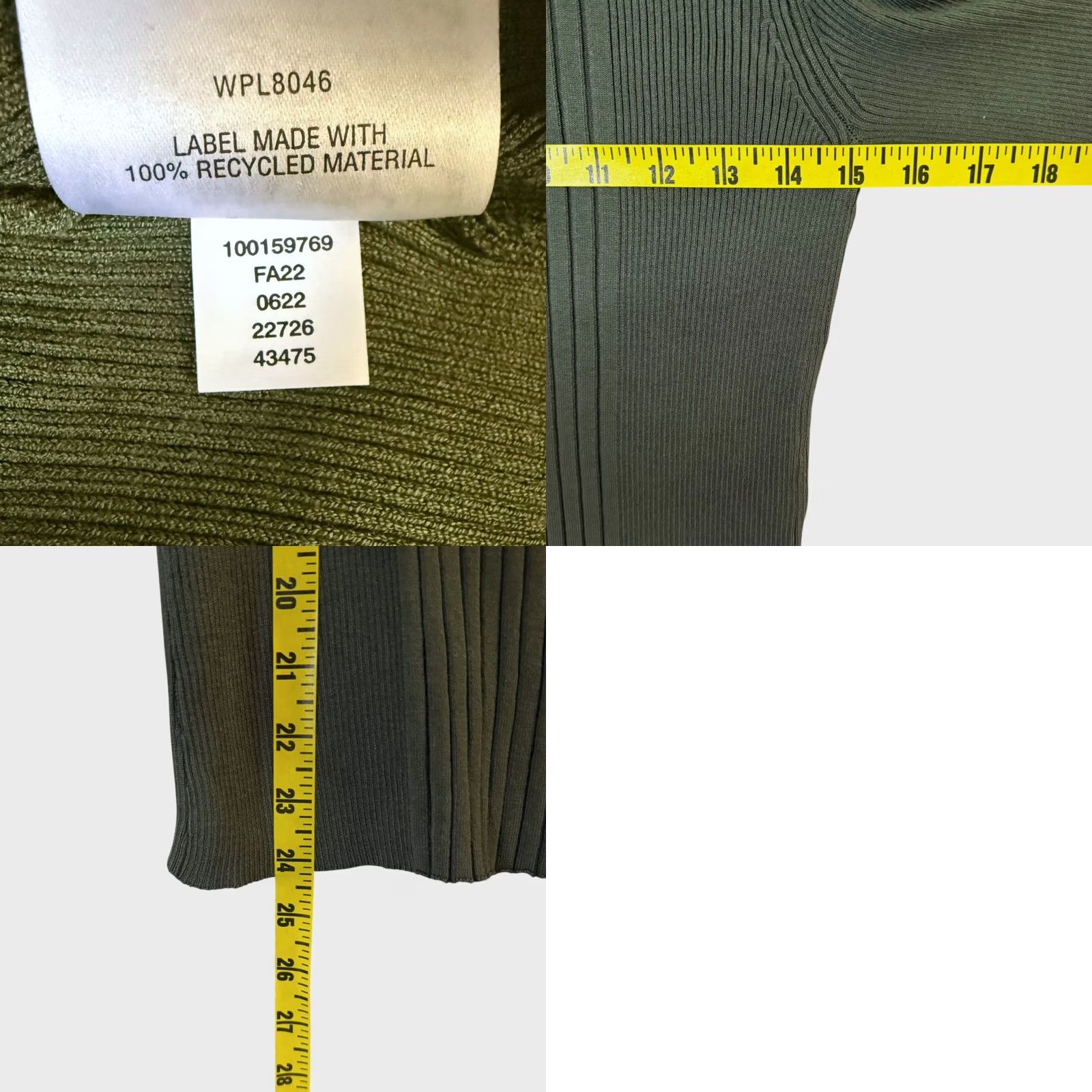 Vintage VINTAGE INC International Concepts Ribbed Mock-Neck Sweater Green Women's Medium NEW Size M / US 6-8 / IT 42-44 - 9 Thumbnail