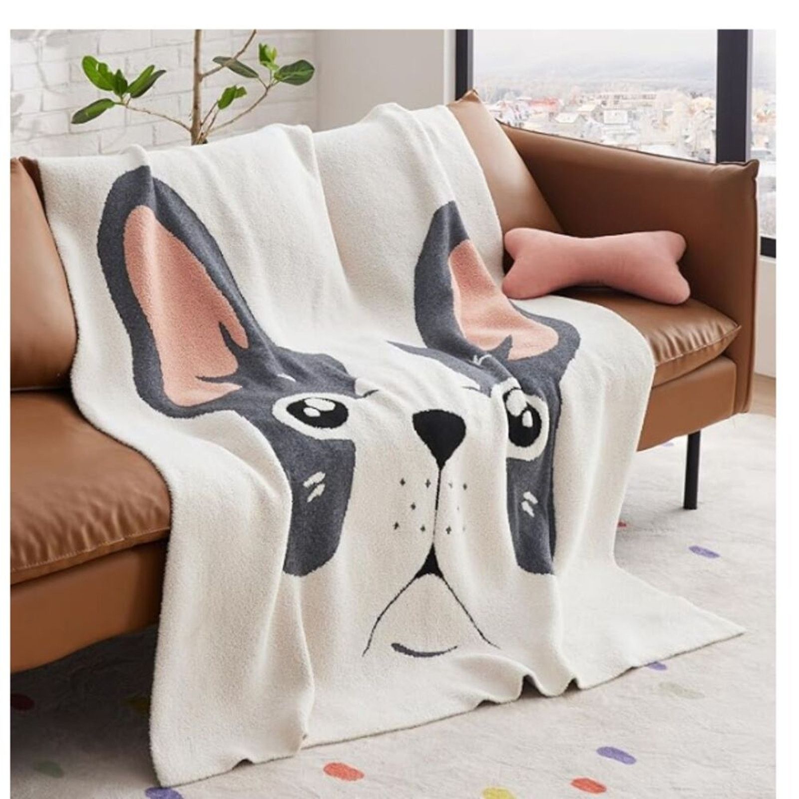 The Unbranded Brand Knit Throw Blanket Lightweight All-Season Beige 50x60 inch Size ONE SIZE - 5 Thumbnail