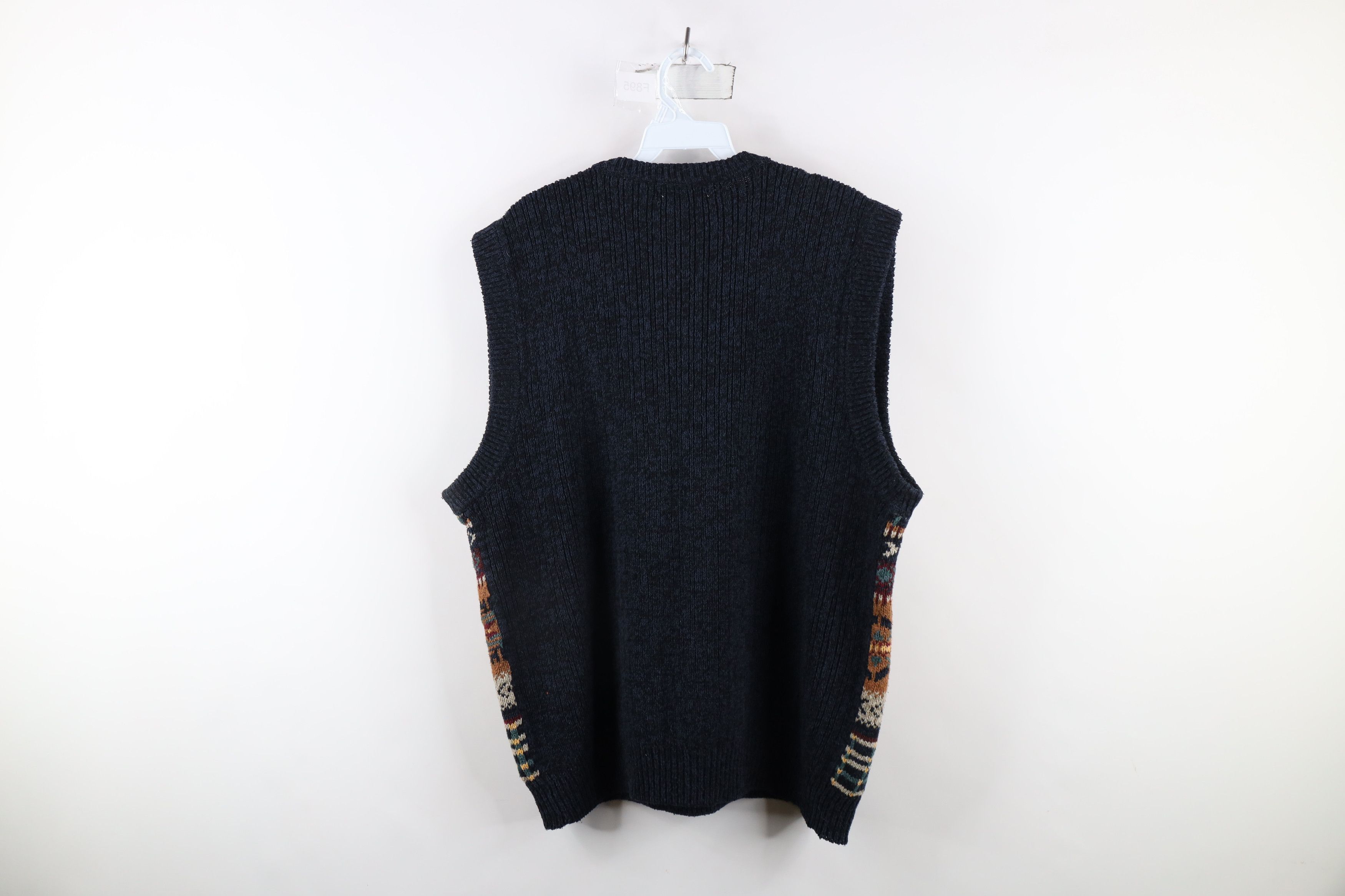 Vintage Vintage 90s Streetwear Knit Rainbow Fair Isle Sweater Vest Size US L / EU 52-54 / 3 - 6 Thumbnail