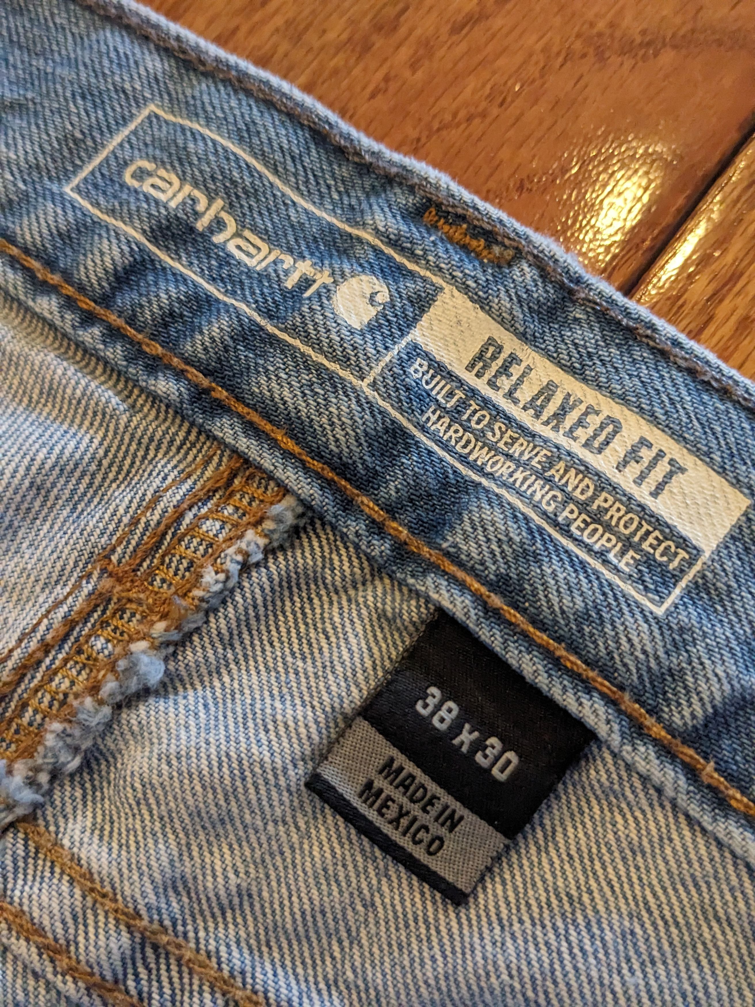 Carhartt × Vintage Carhartt Relaxed Fit 38 x 30 Blue Denim Jeans Size US 38 / EU 54 - 5 Thumbnail