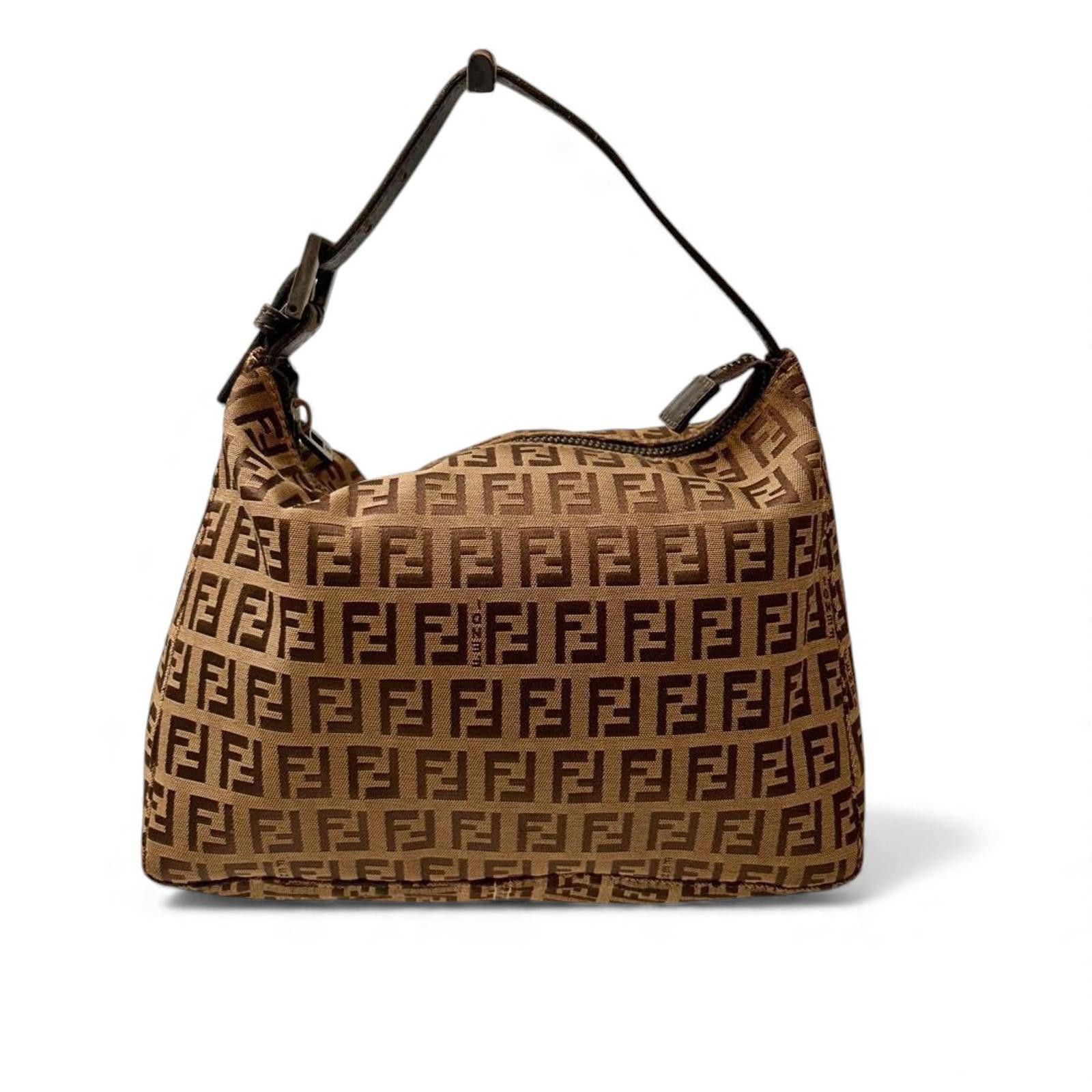 Fendi Fendi - Vintage FF Logo Canvas Shoulder Bag Size ONE SIZE - 8 Thumbnail