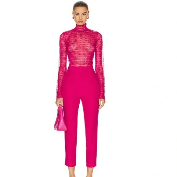 Givenchy Givenchy Fuchsia Long-sleeve Bodysuit - NEW WITH TAGS Size L / US 10 / IT 46 - 5 Thumbnail