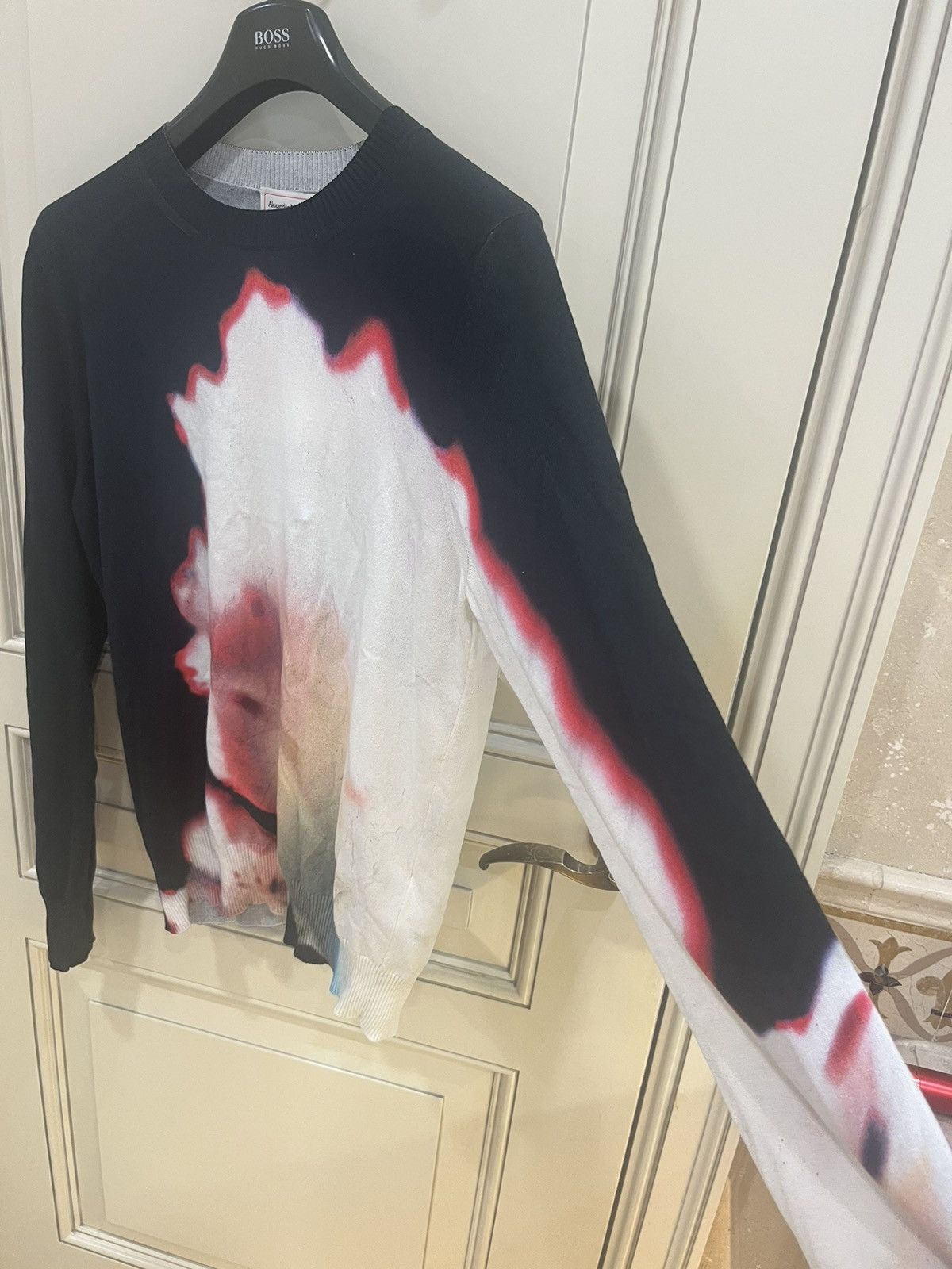 Alexander McQueen Solarised flowerf ine gauge sweater size M Size US M / EU 48-50 / 2 - 7 Thumbnail