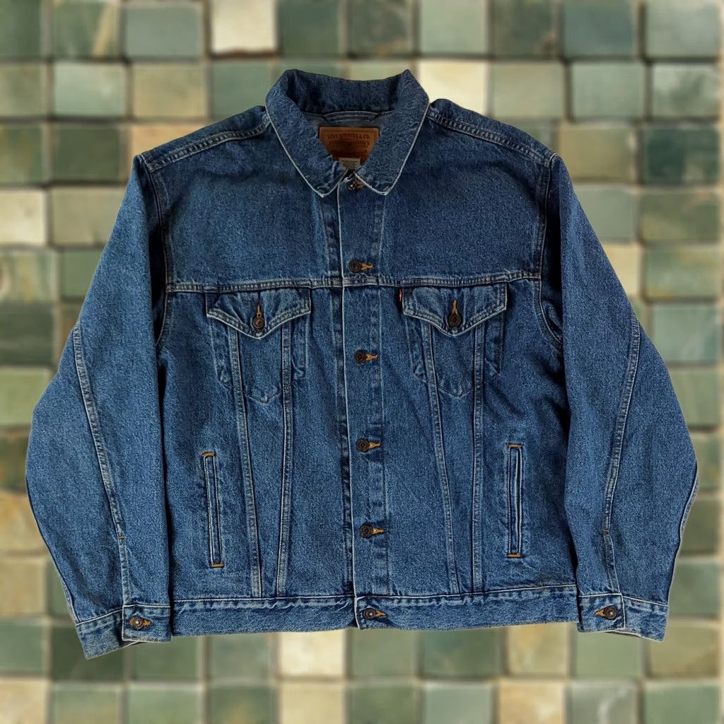 Levi's Levi's Trucker Jacket Blue Mens XL Relaxed Jacket Regular Cotton Trucker Mens XL Blue Levi's Size US XL / EU 56 / 4 - 1 Thumbnail