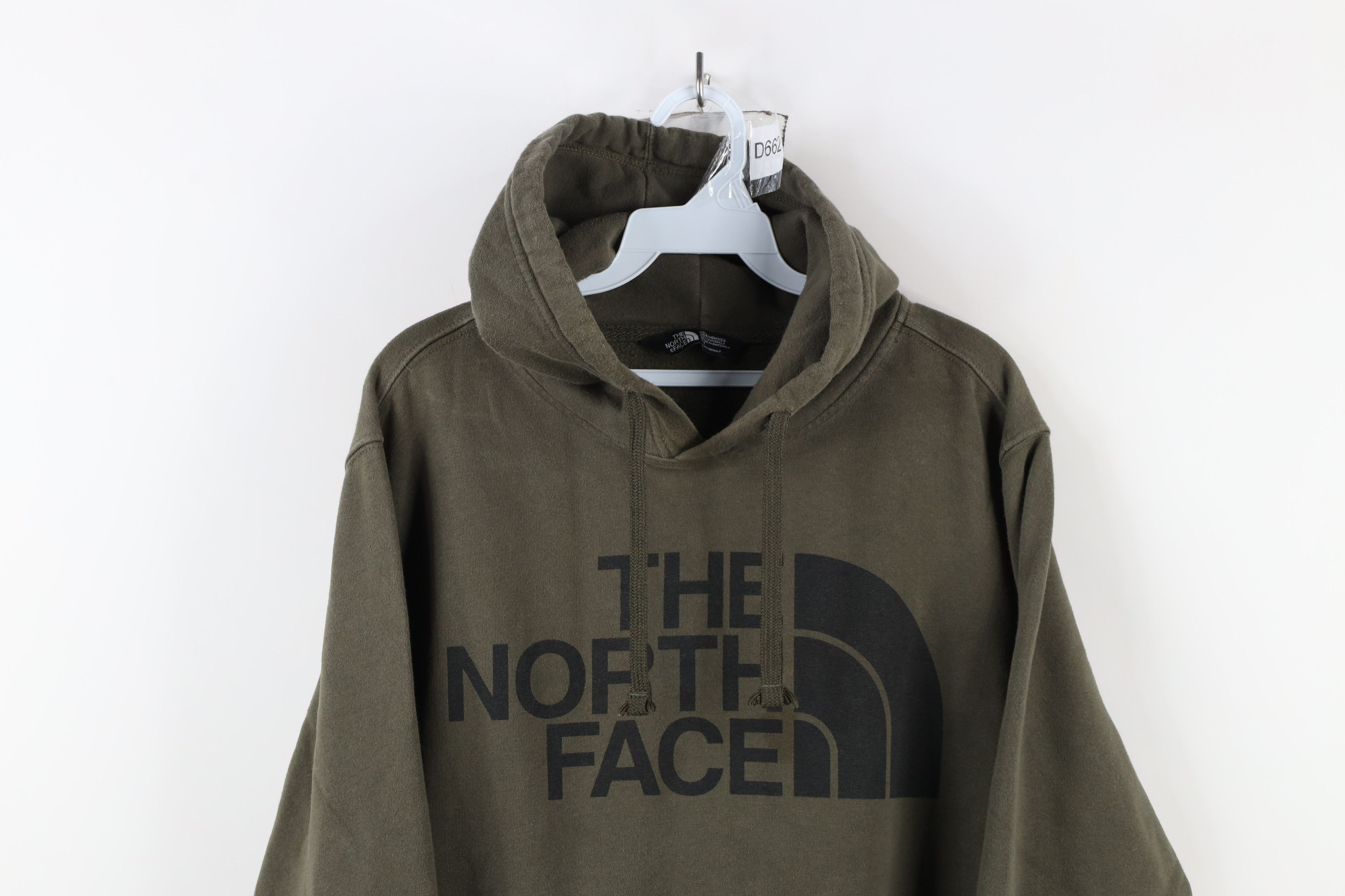 The North Face × Vintage Vintage Y2K The North Face Spell Out Big Logo Hoodie Green Size US M / EU 48-50 / 2 - 2 Thumbnail