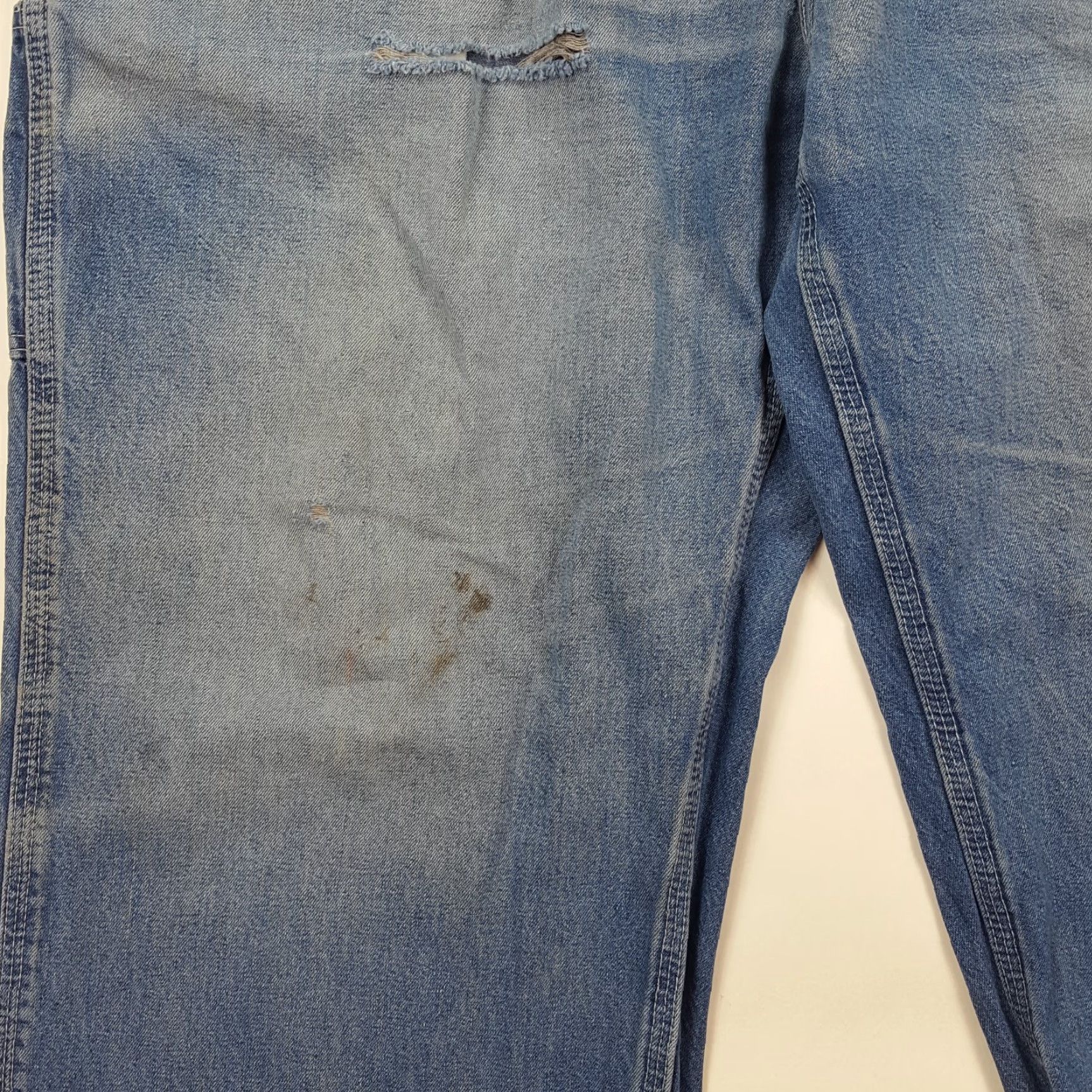 Carhartt VINTAGE Carhartt Jeans Denim 40x30 Blue 90s Grunge Workwear Distressed Carpenter Regular Mens Jeans Size US 40 / EU 56 - 4 Thumbnail