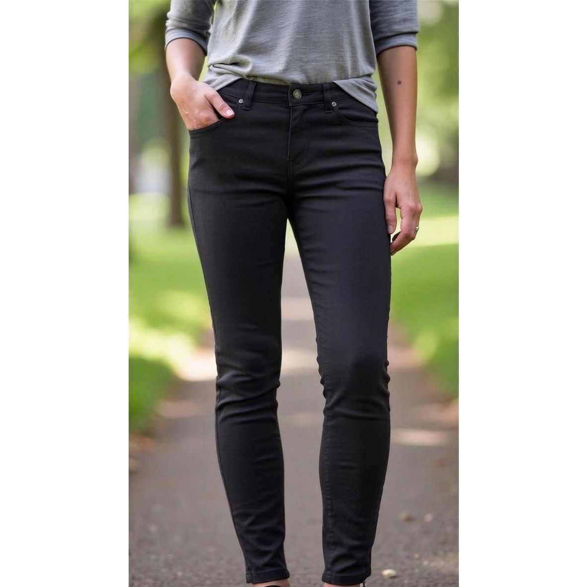 Prana PrAna Women's Dark Gray Briann Pant Size 4 Casual Stretch Size 27" / US 4 / IT 40 - 1 Thumbnail