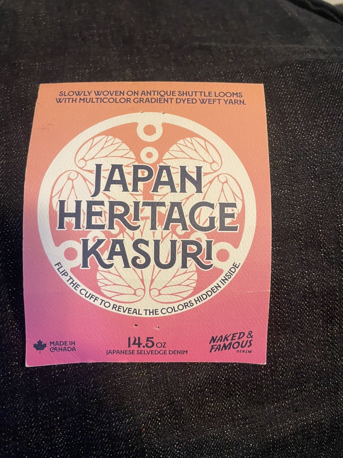 Naked & Famous Japan Heritage Kasuri Indigo Size US 32 / EU 48 - 4 Thumbnail