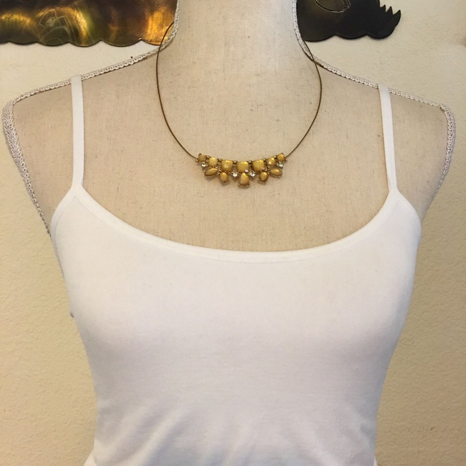 Vintage Vintage SAQ gold tone jeweled choker necklace Size ONE SIZE - 3 Thumbnail