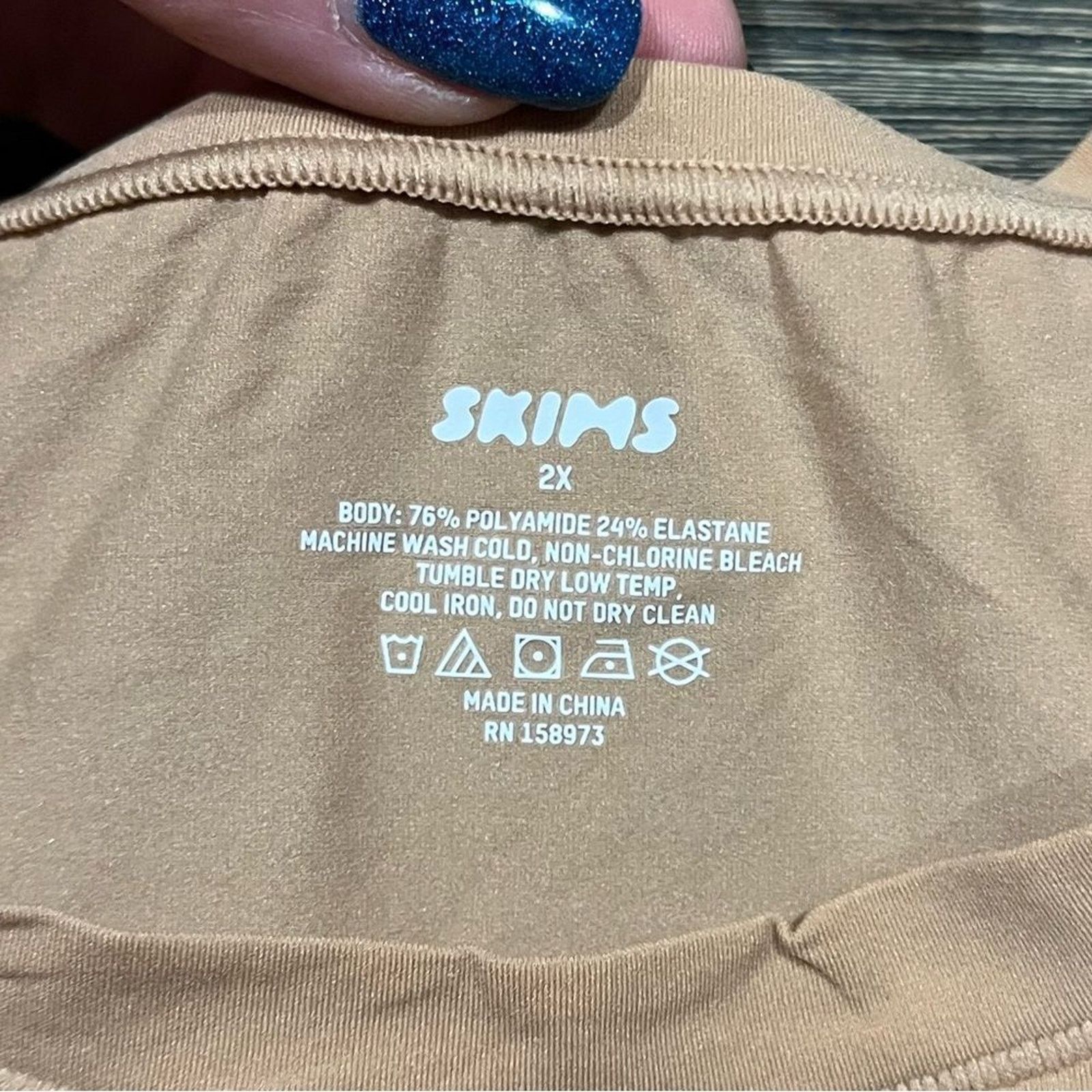 SKIMS NWT Skims Fits Everybody Super Cropped T-Shirt Ochre 2X Size XXL / US 16-18 / IT 52-54 - 2 Thumbnail