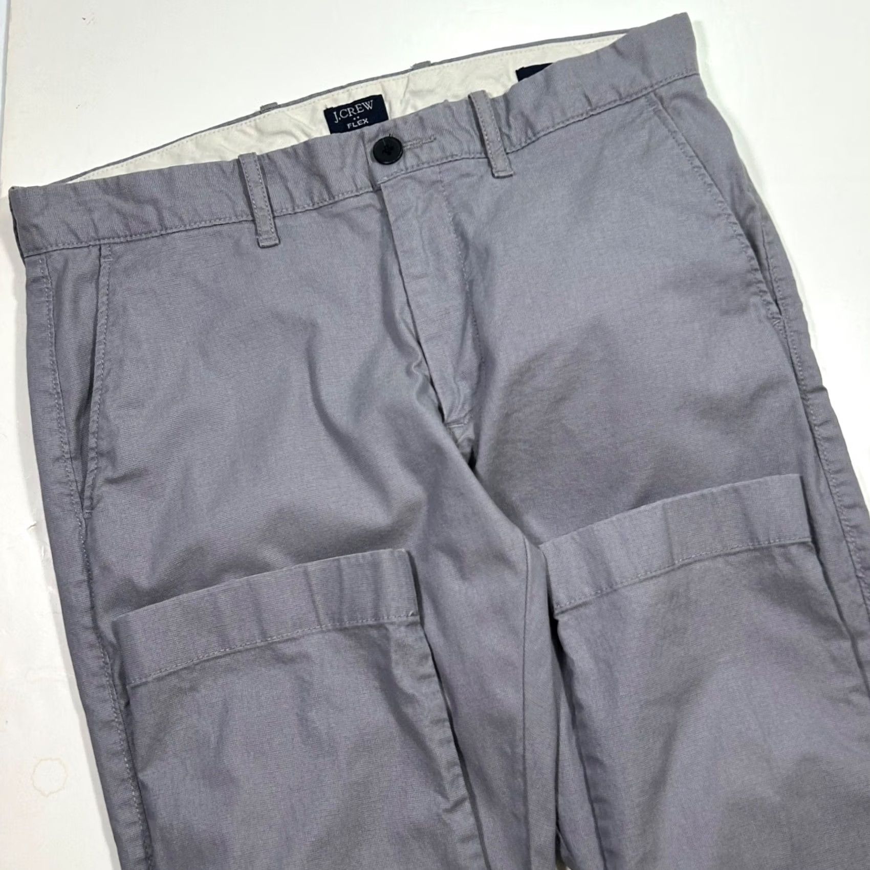 J.Crew J.Crew Flex Slim Chinos Pants Gray Stretch Casual Everyday Men's 31x32 Size US 31 - 3 Thumbnail