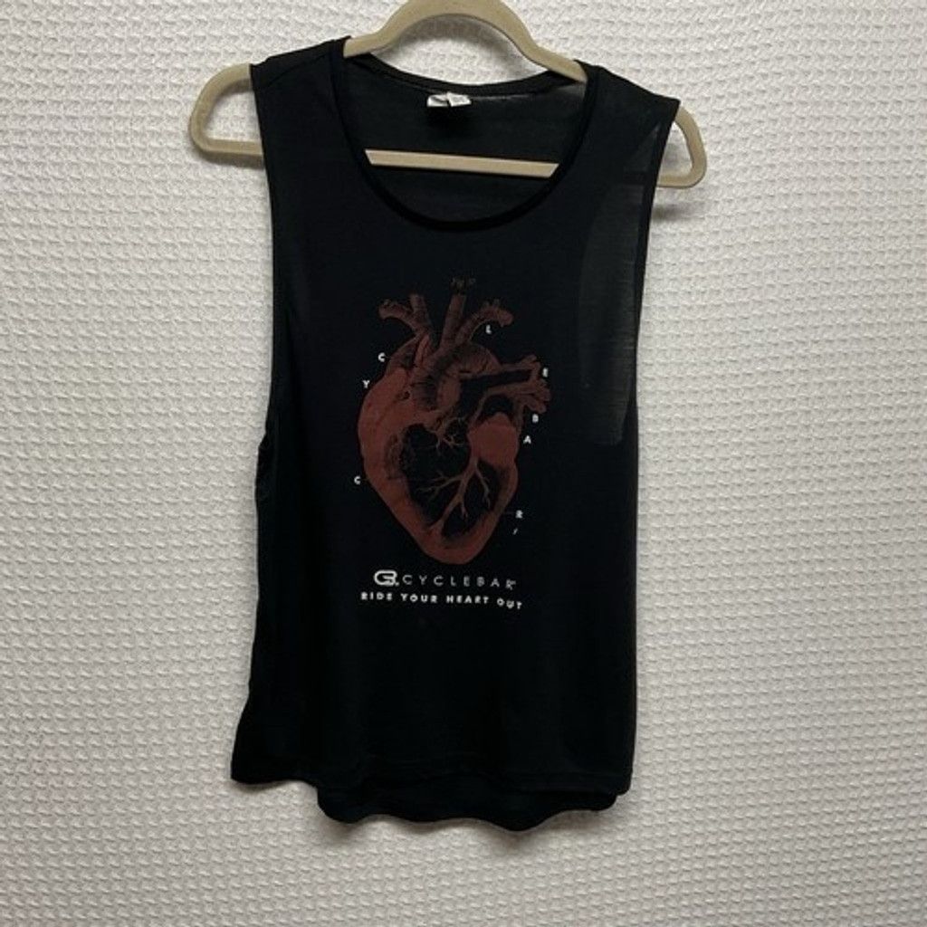 Other Bella Black Anatomy of the Heart Racerback Tank Top Women M Size M / US 6-8 / IT 42-44 - 1 Thumbnail