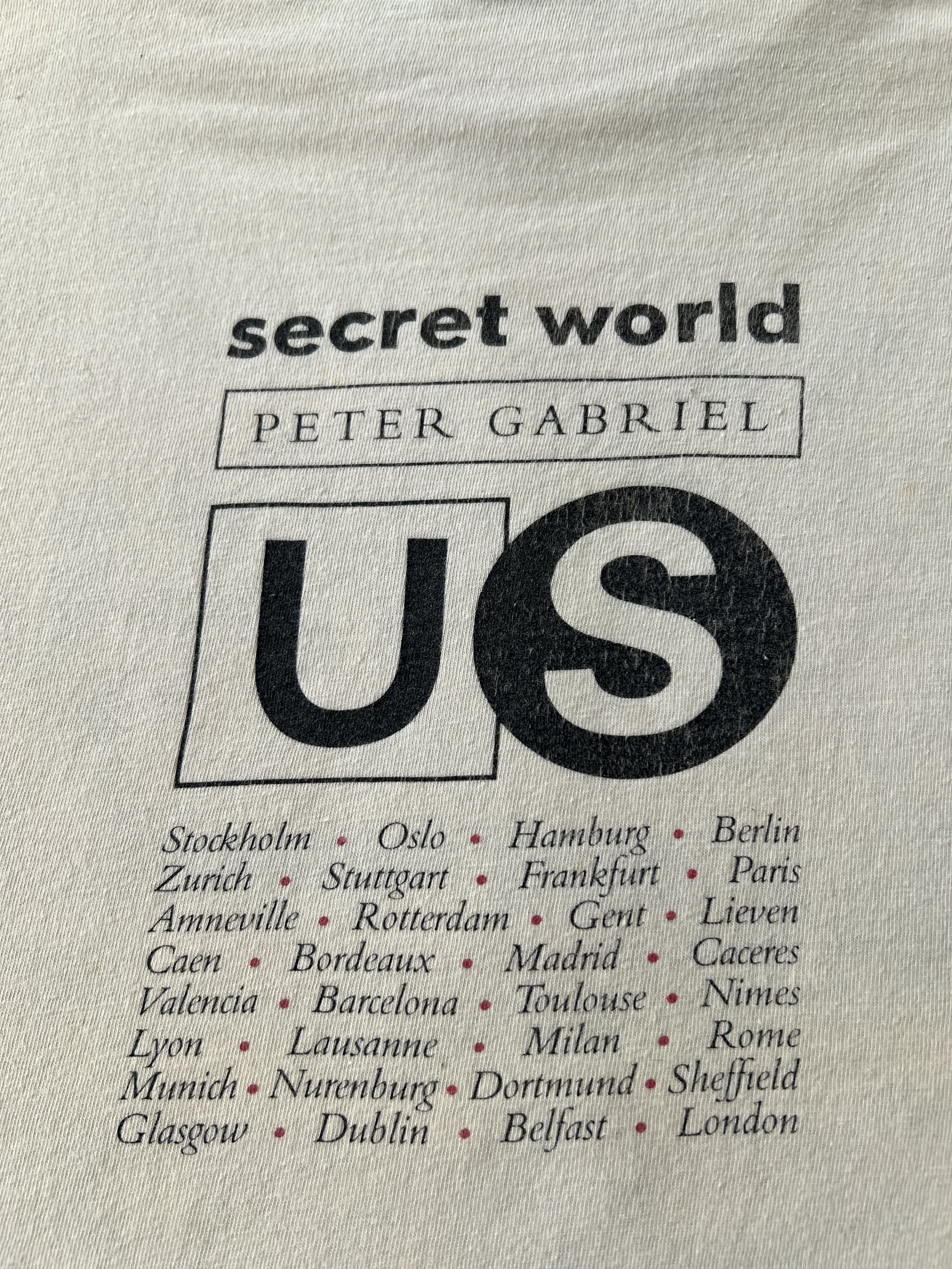 Band Tees Vintage 1992 Peter Gabriel Blood of Eden Art White T-shirt Size US XL / EU 56 / 4 - 19 Thumbnail